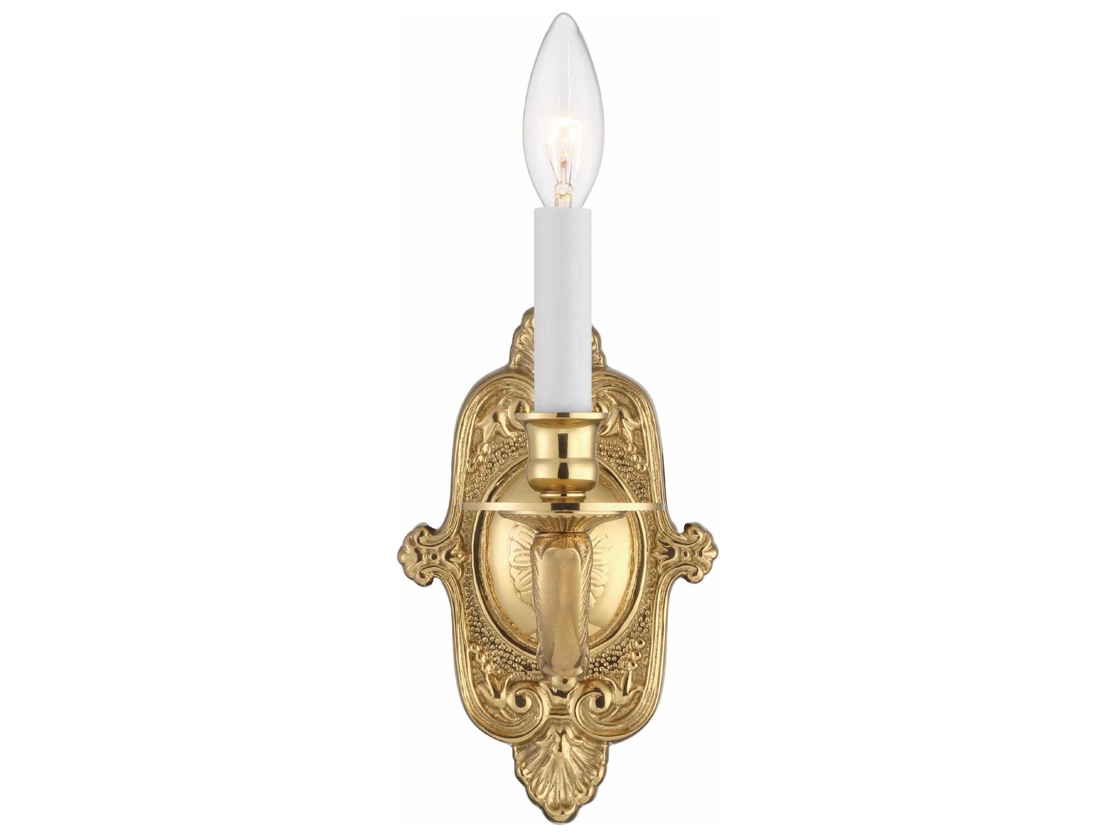 Crystorama 1-Light Polished Brass Wall Sconce