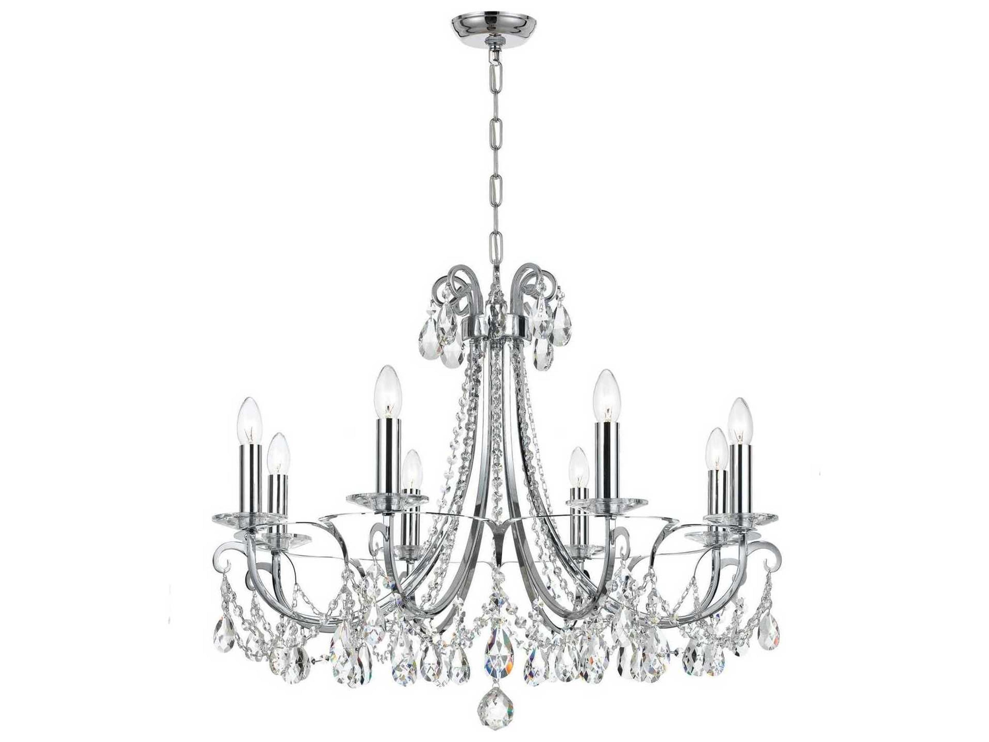 Crystorama Othello 8-Light Chrome Crystal Candelabra Chandelier
