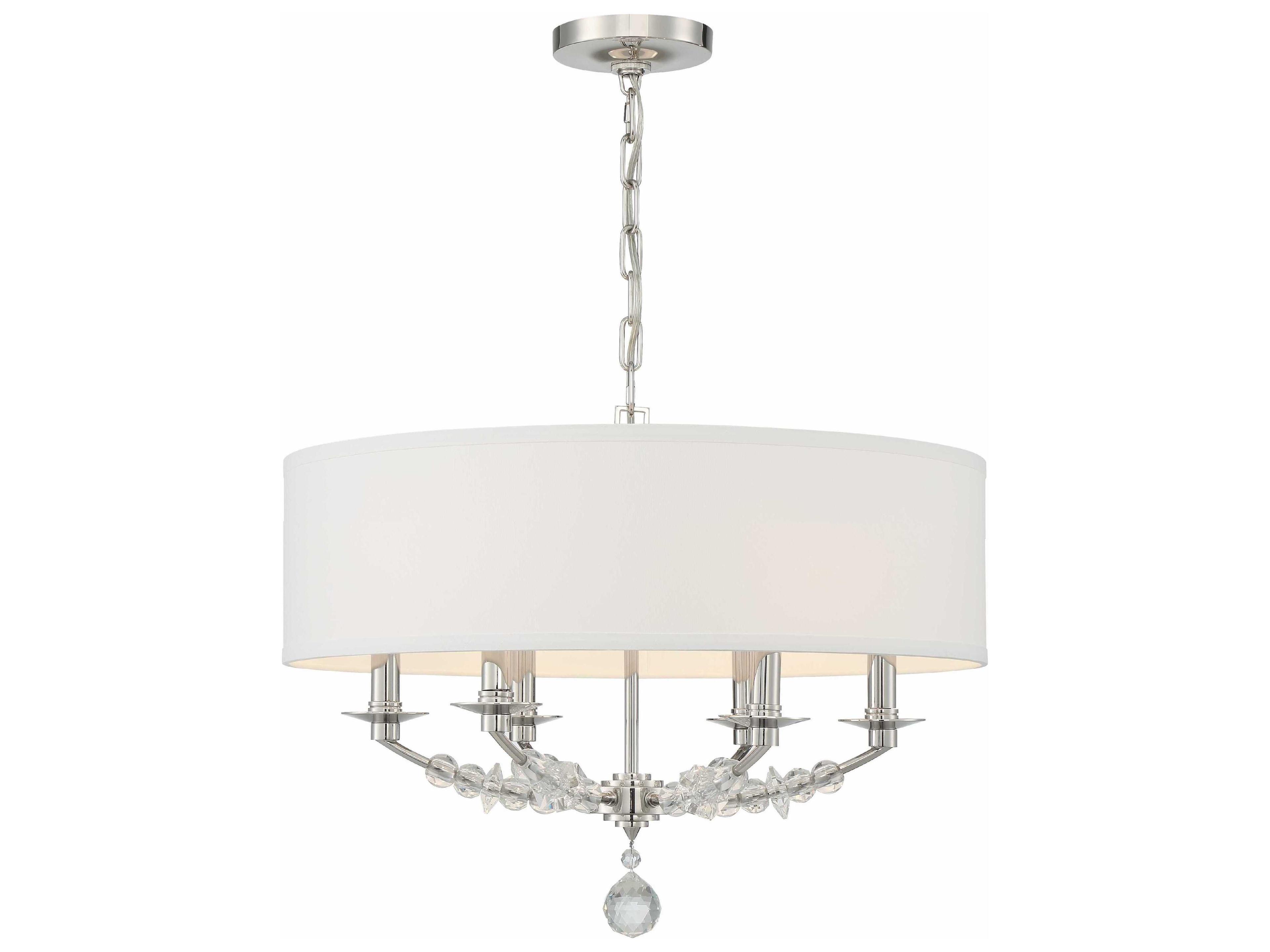 Crystorama Mirage 6-Light Polished Nickel Crystal Drum Chandelier