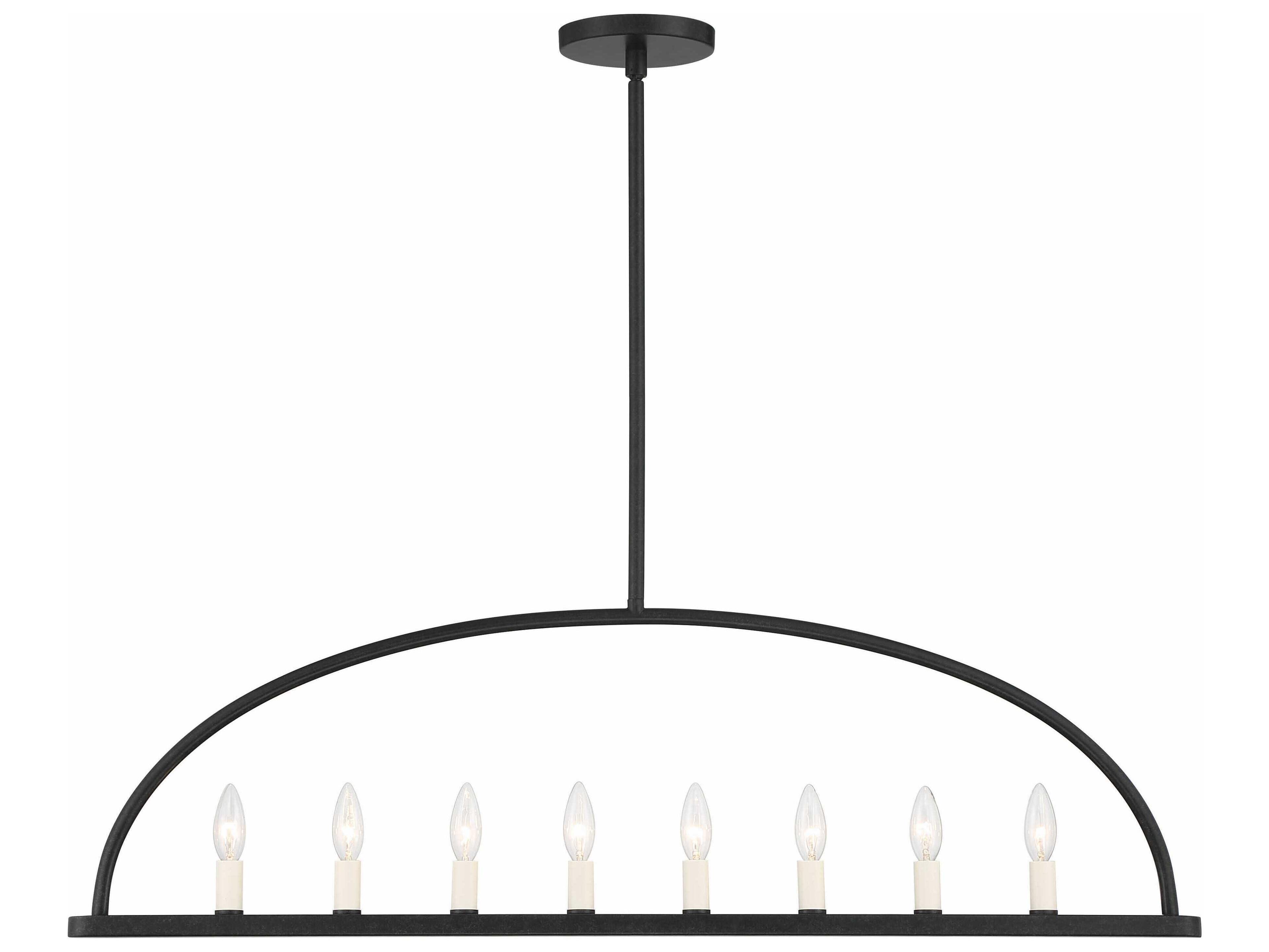 Crystorama Abbott 8-Light Black Island Pendant
