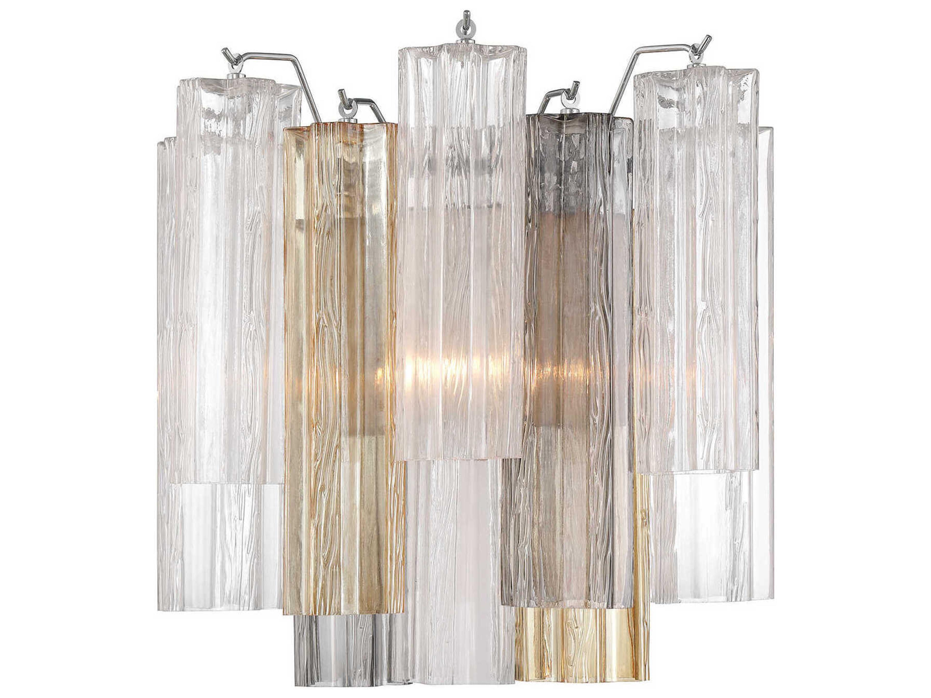Crystorama Addis 2-Light Polished Chrome Wall Sconce