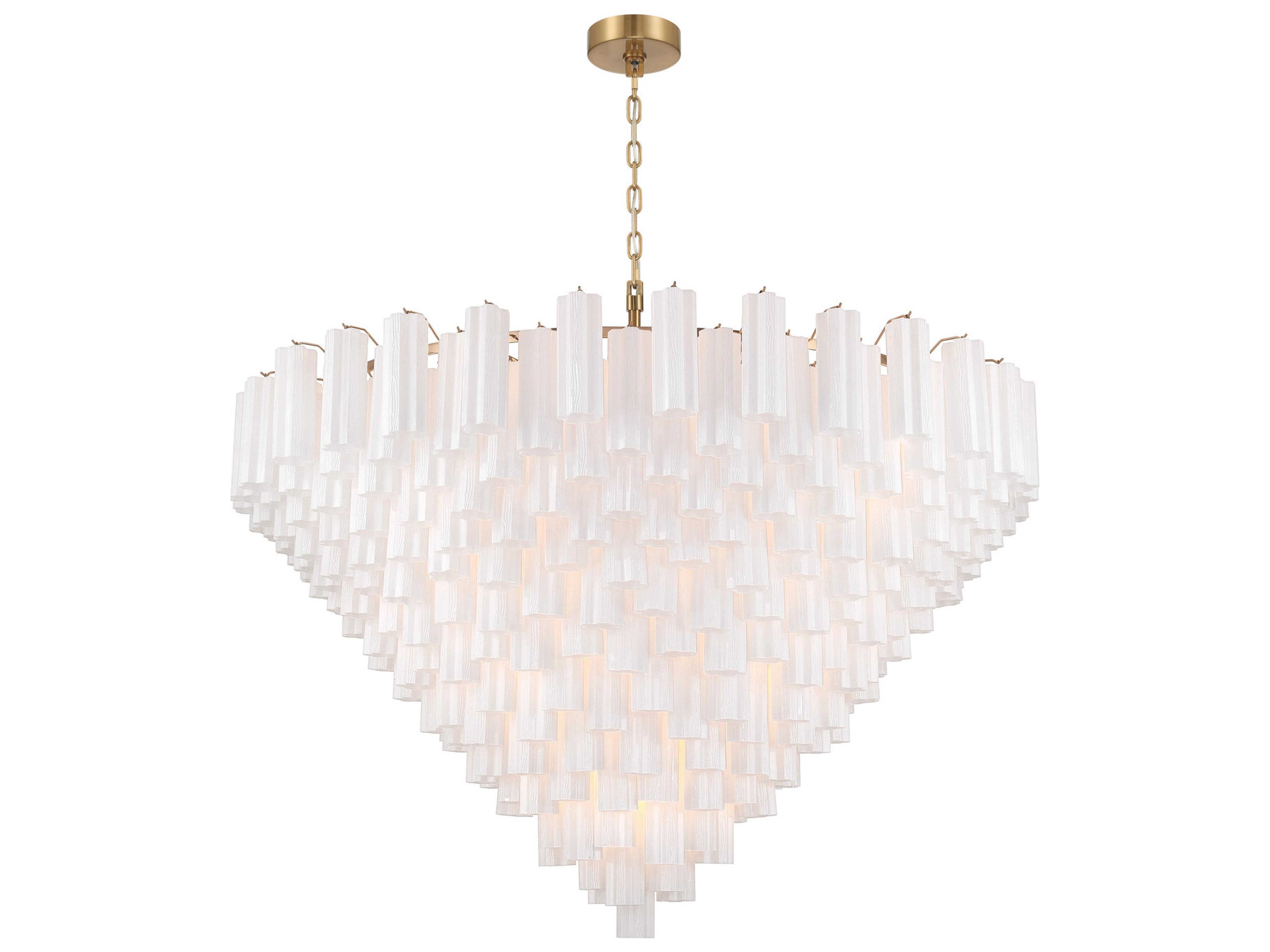 Crystorama Addis 40-Light Gold Candelabra Tiered Chandelier