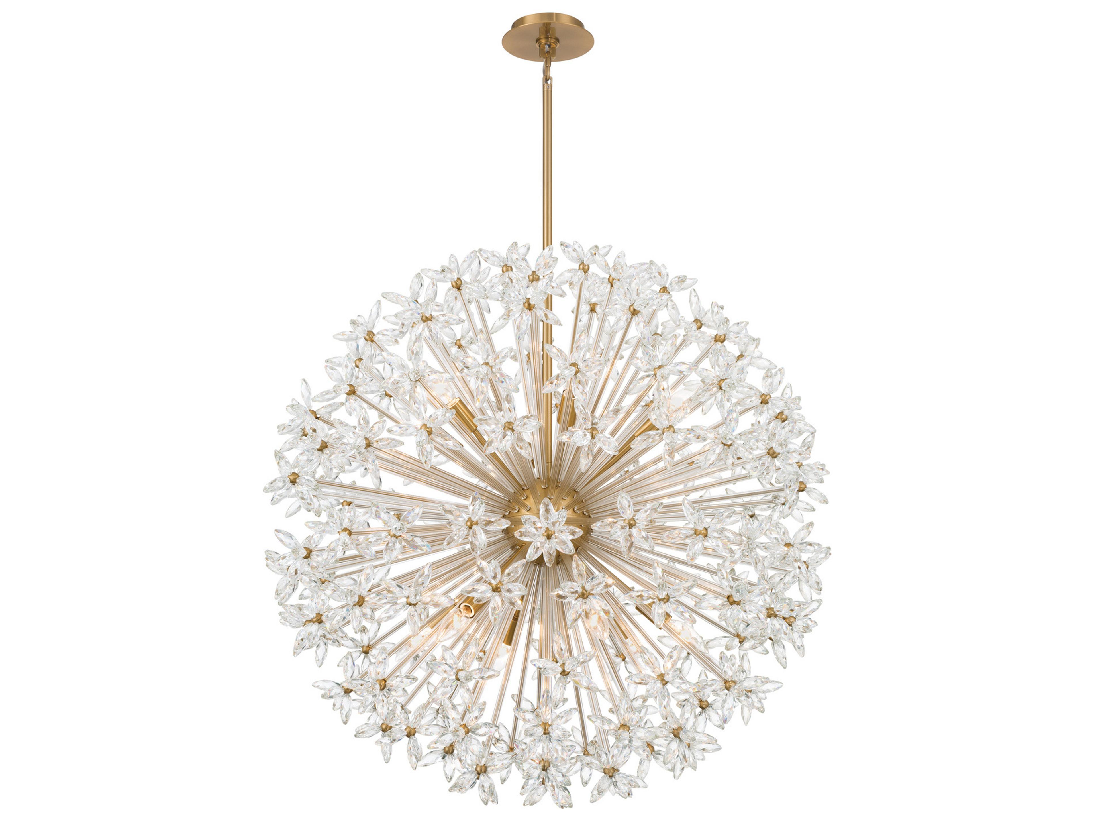 Crystorama Adley 12-Light Gold Sputnik Pendant