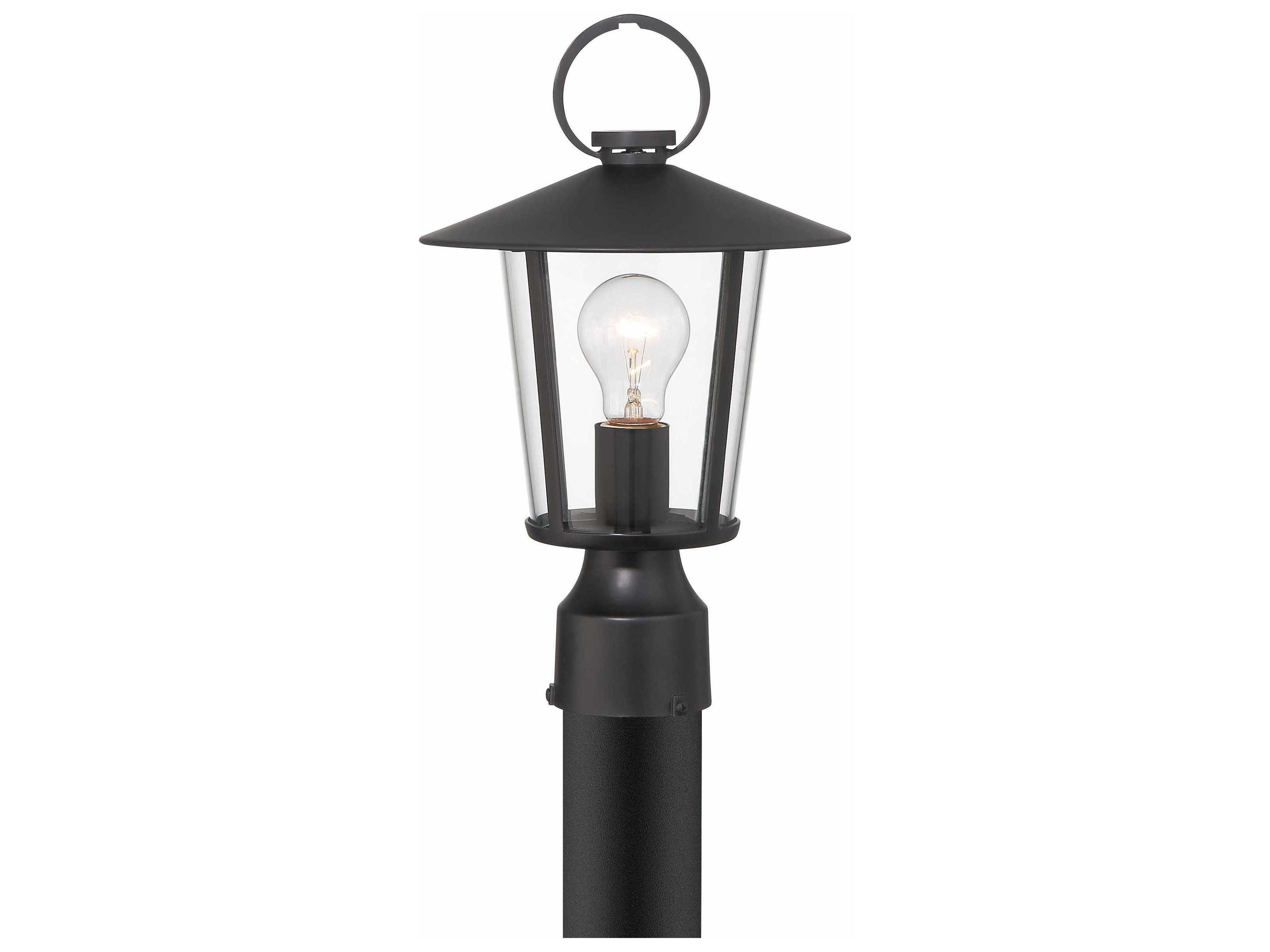 Crystorama Andover 1 - Light Outdoor Post Light with Clear Glass Shade