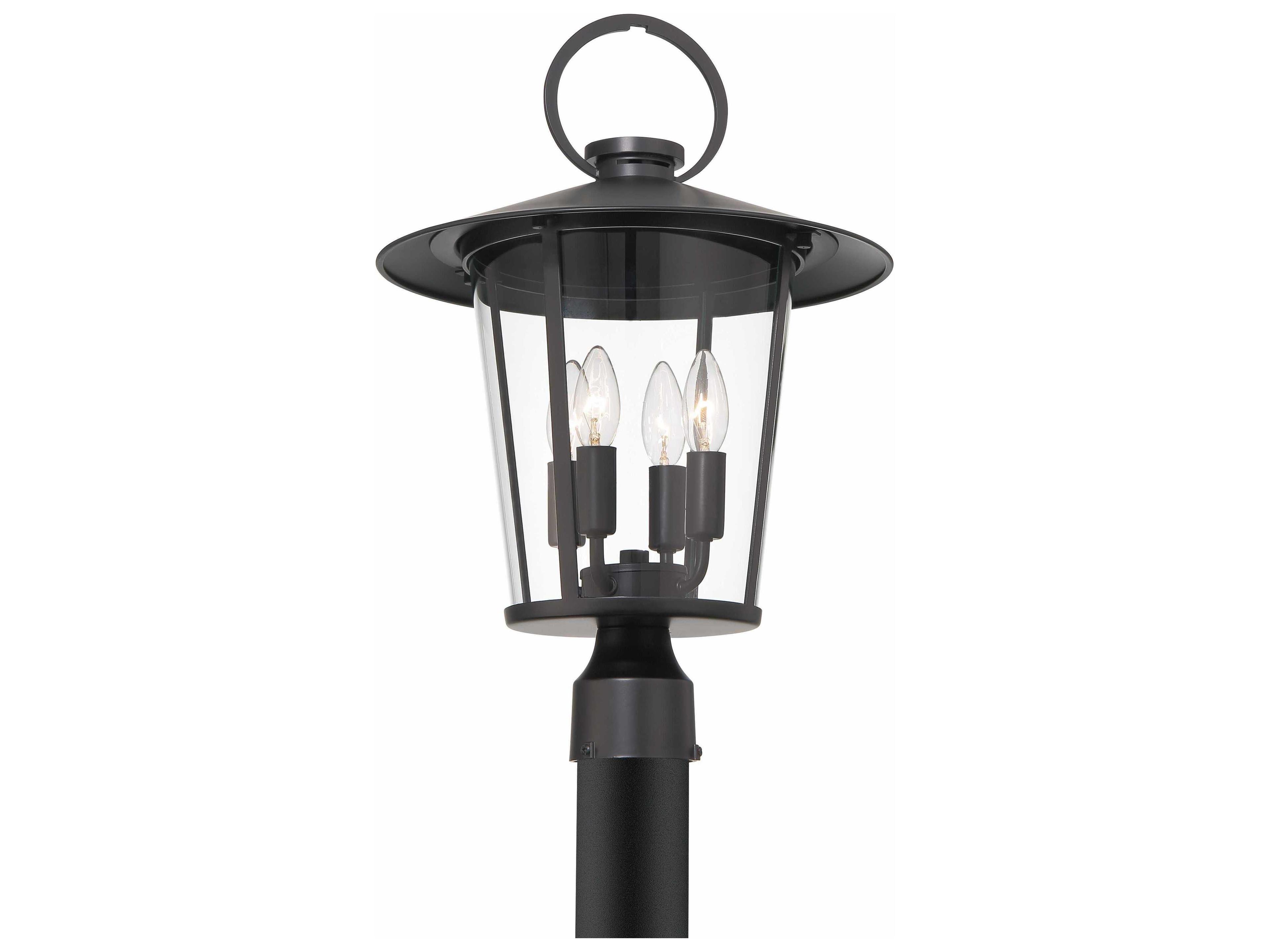 Crystorama Andover 4 - Light Outdoor Post Light with Clear Glass Shade