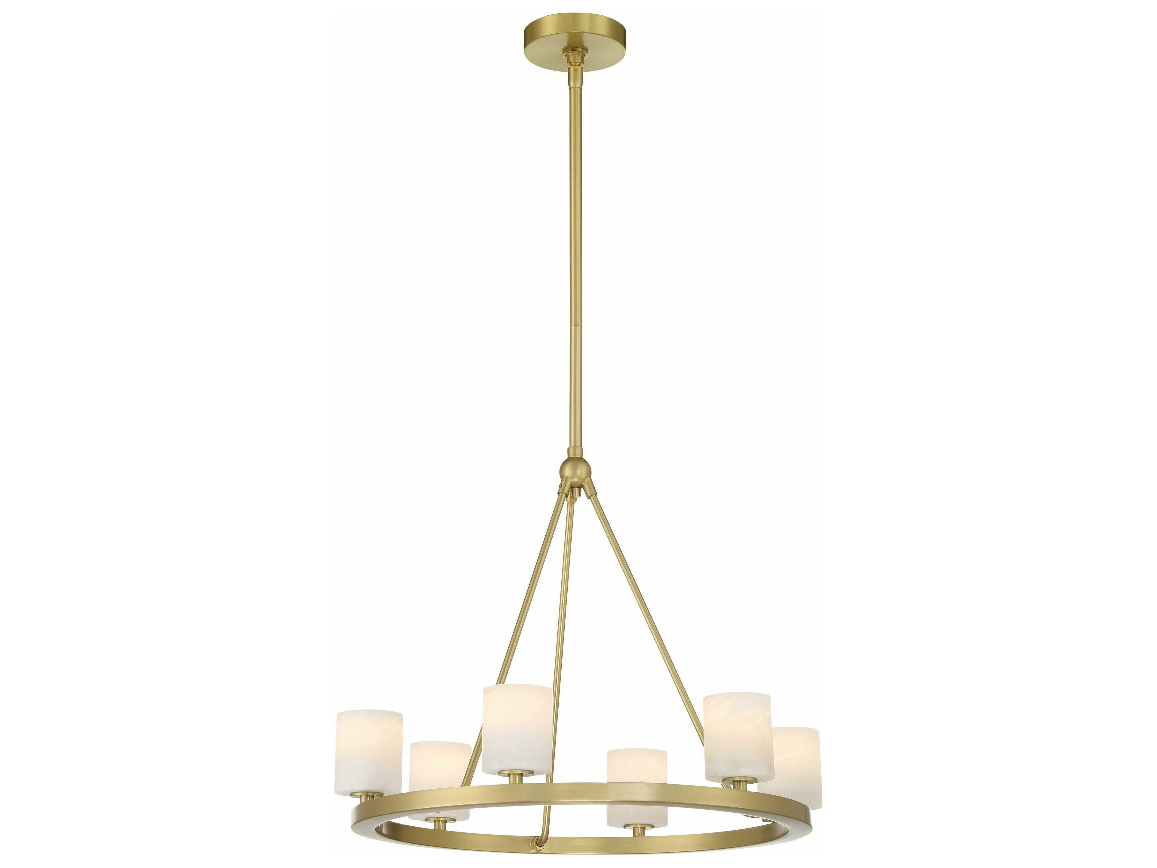 Crystorama Aragon 6-Light Soft Brass Chandelier