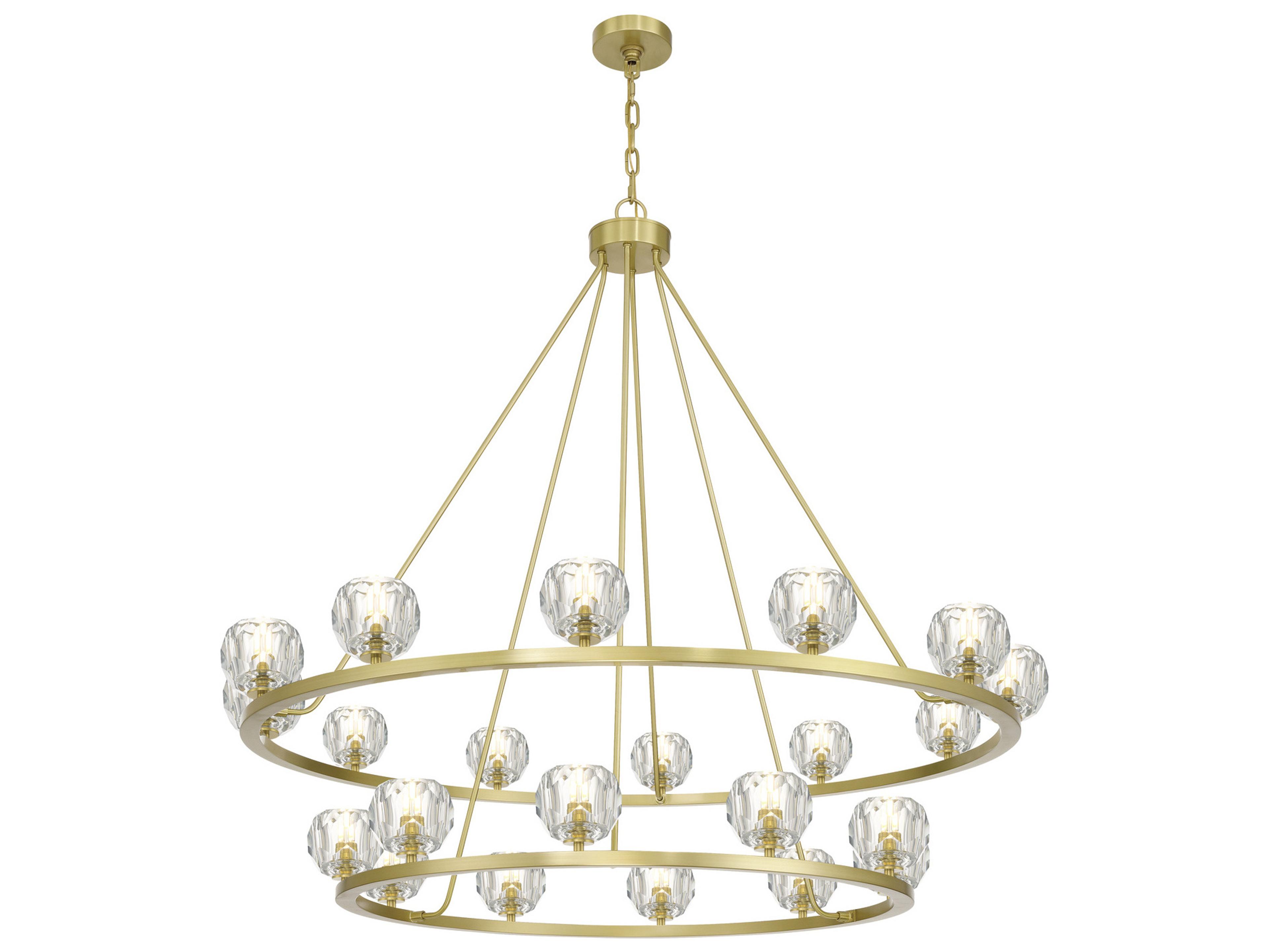 Crystorama Aragon 22-Light Gold Tiered Chandelier