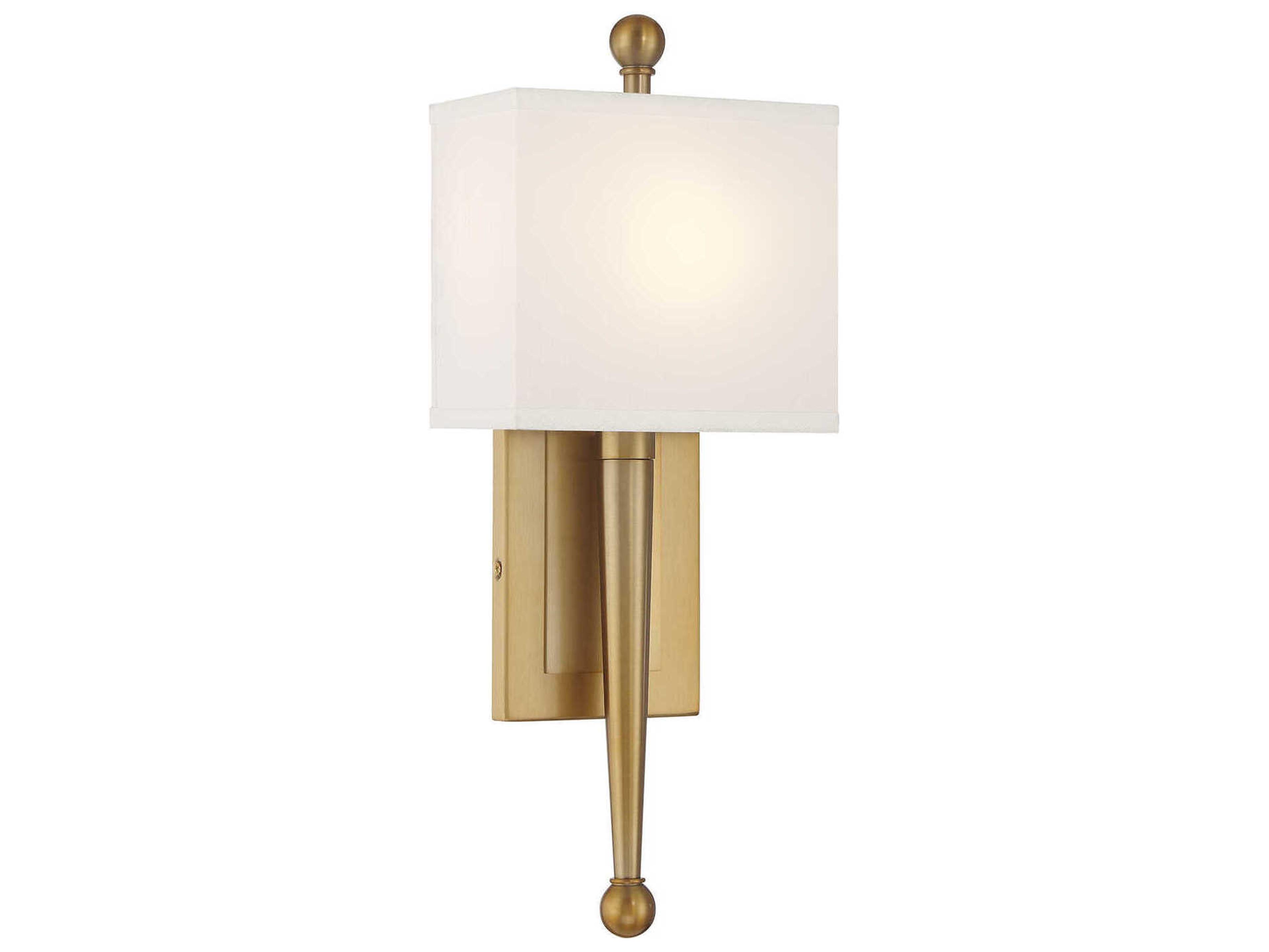 Crystorama Ardson 1-Light Vibrant Gold Wall Sconce