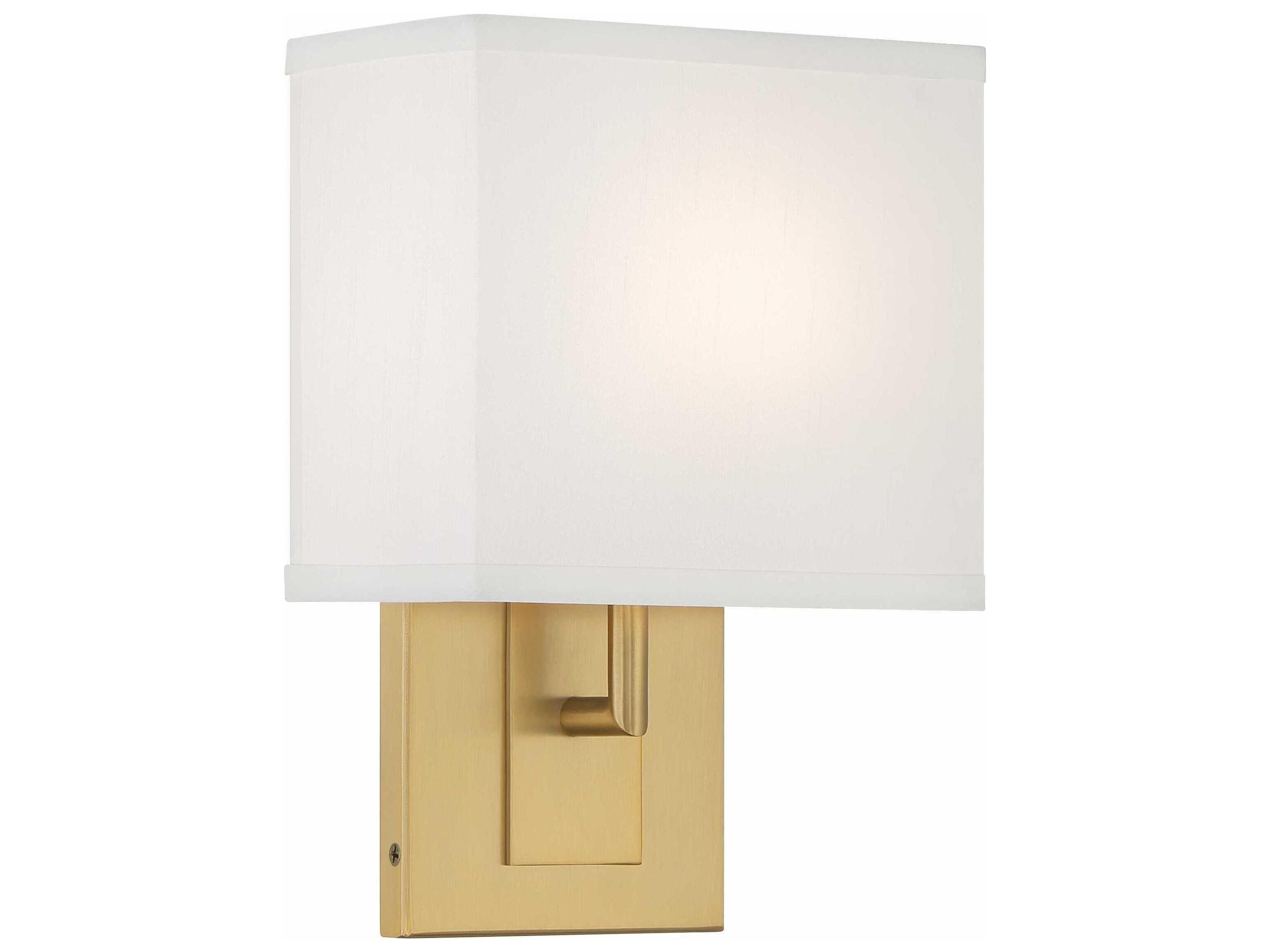 Crystorama Brent 1-Light Vibrant Gold Wall Sconce