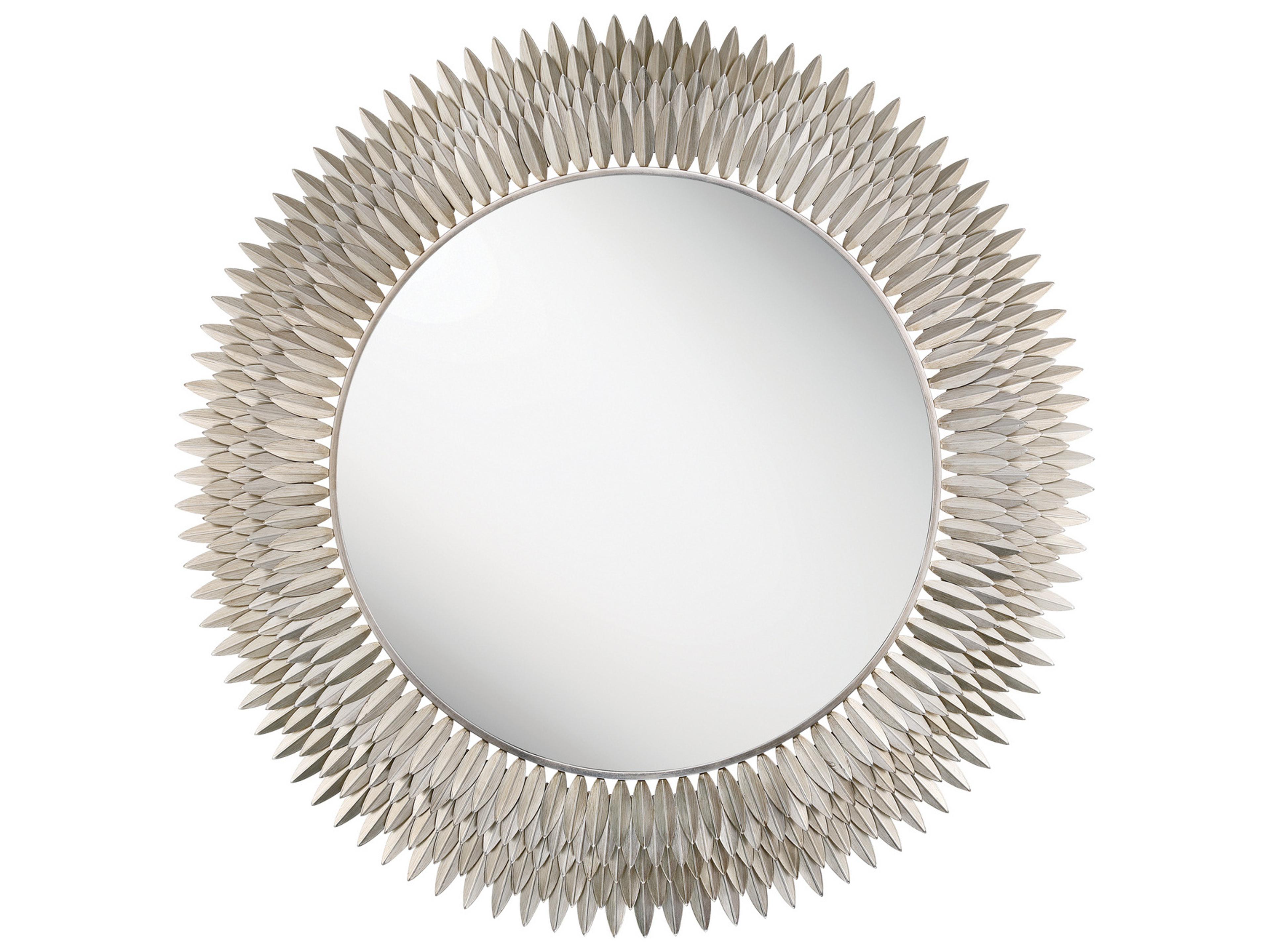 Crystorama Broche Silver Wall Mirror Round