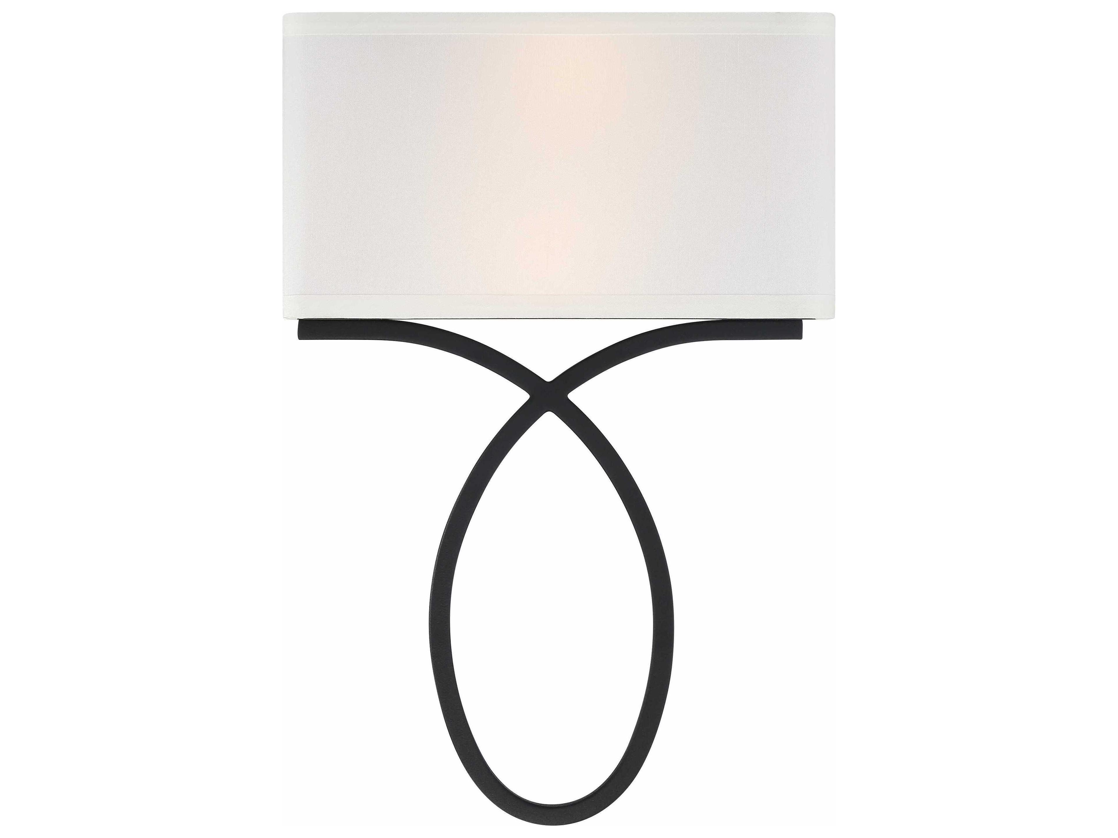 Crystorama Brinkley 2-Light Black Forged Wall Sconce