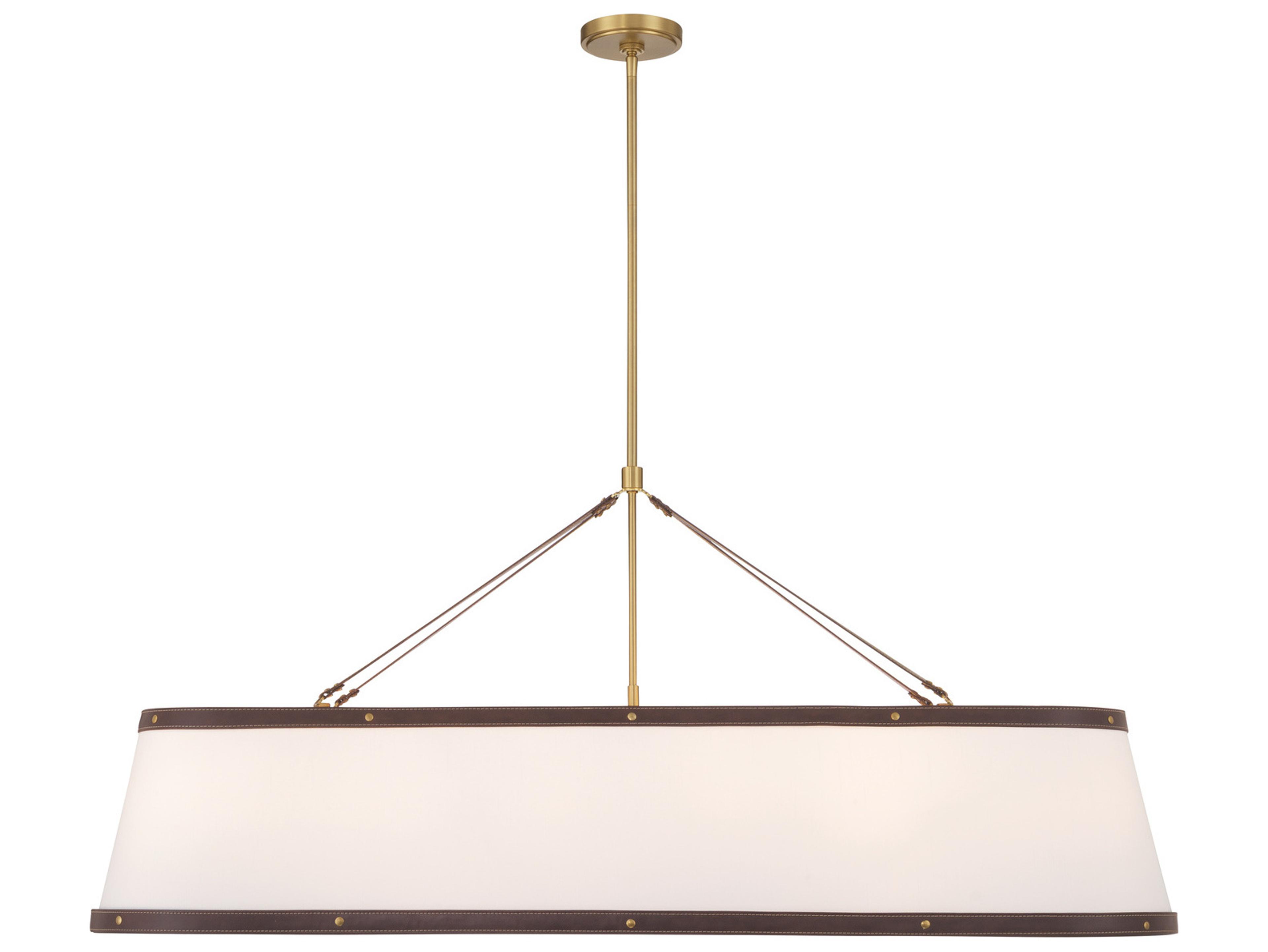 Crystorama Callahan 6-Light Brown Linear Island Pendant