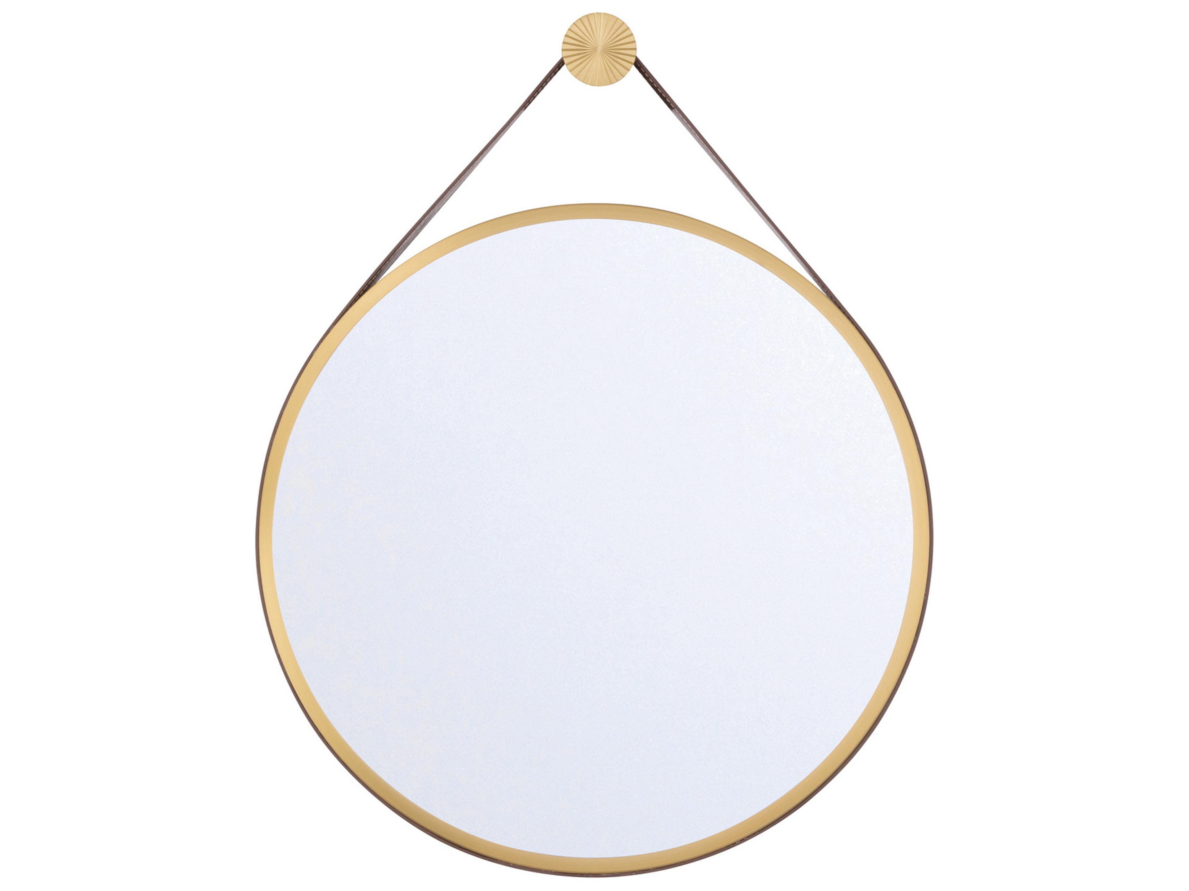 Crystorama Callahan Gold Wall Mirror Round