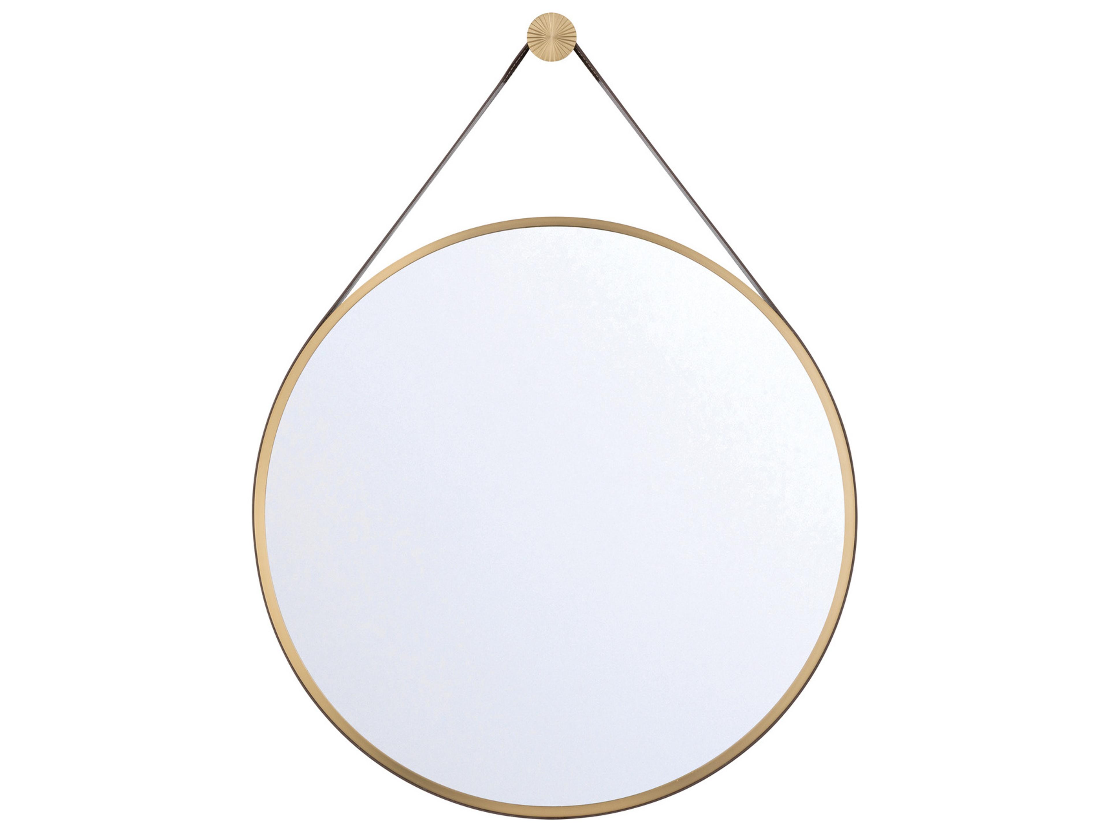 Crystorama Callahan Gold Wall Mirror Round