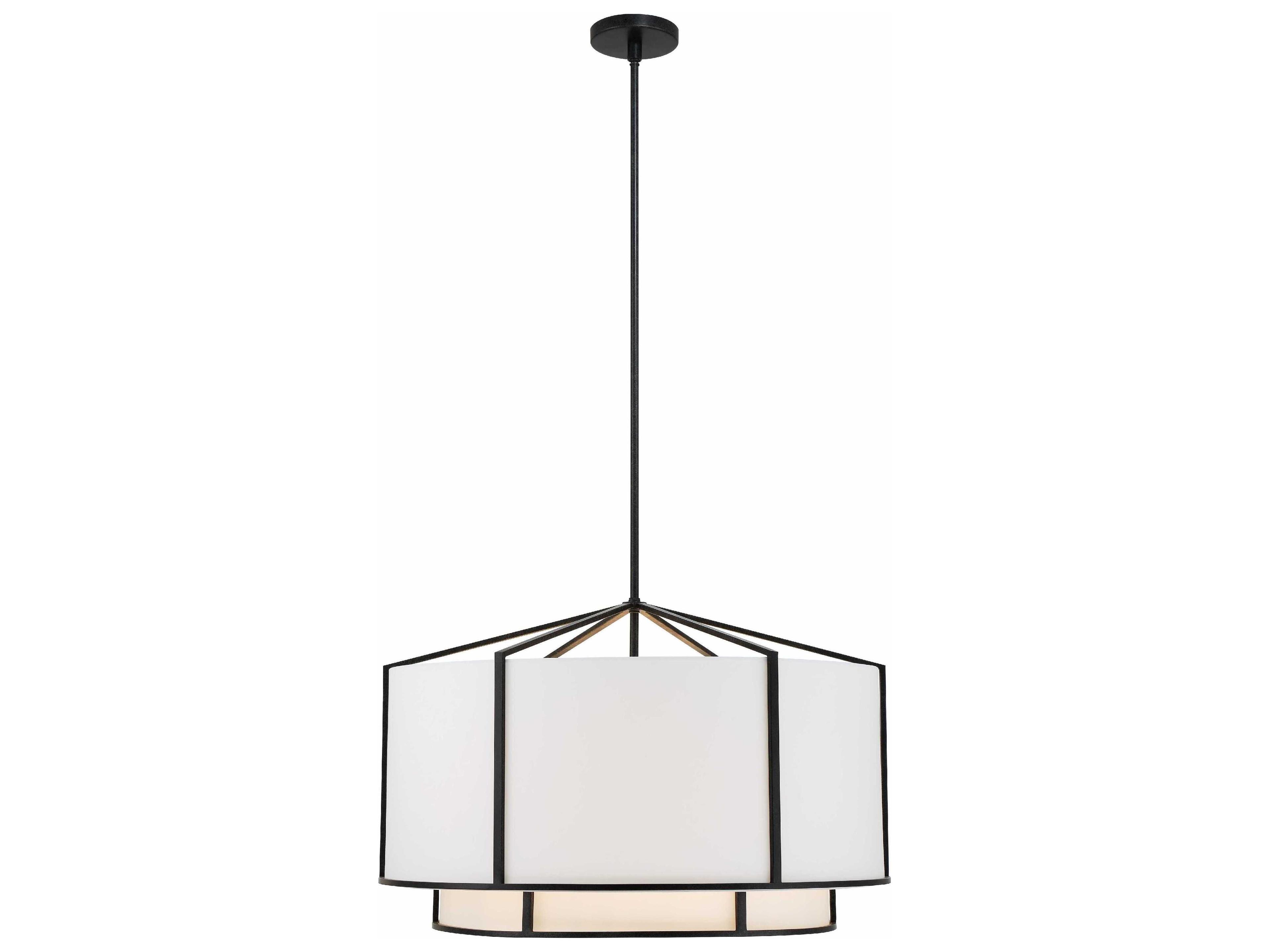 Crystorama Carlyn 6-Light Black Pendant