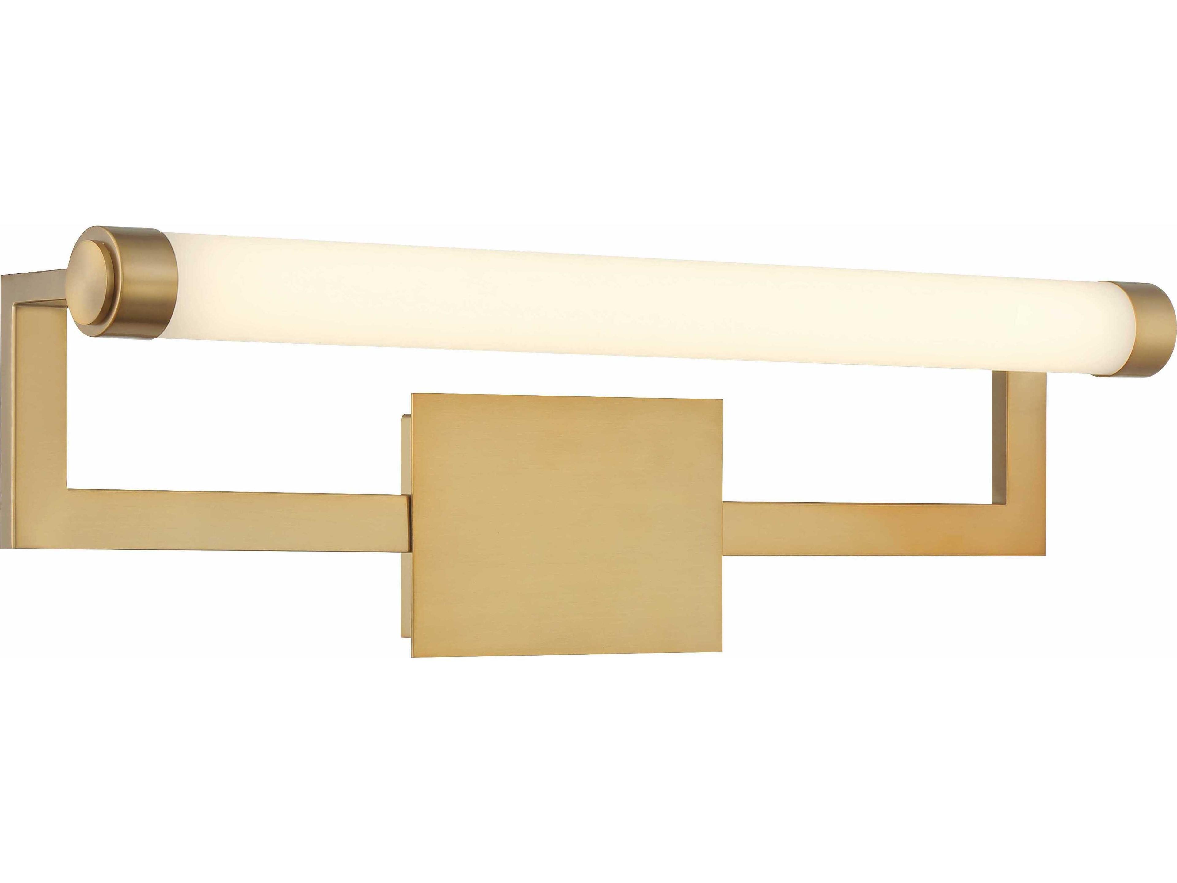 Crystorama Clinton 1-Light Vibrant Gold Vanity Light