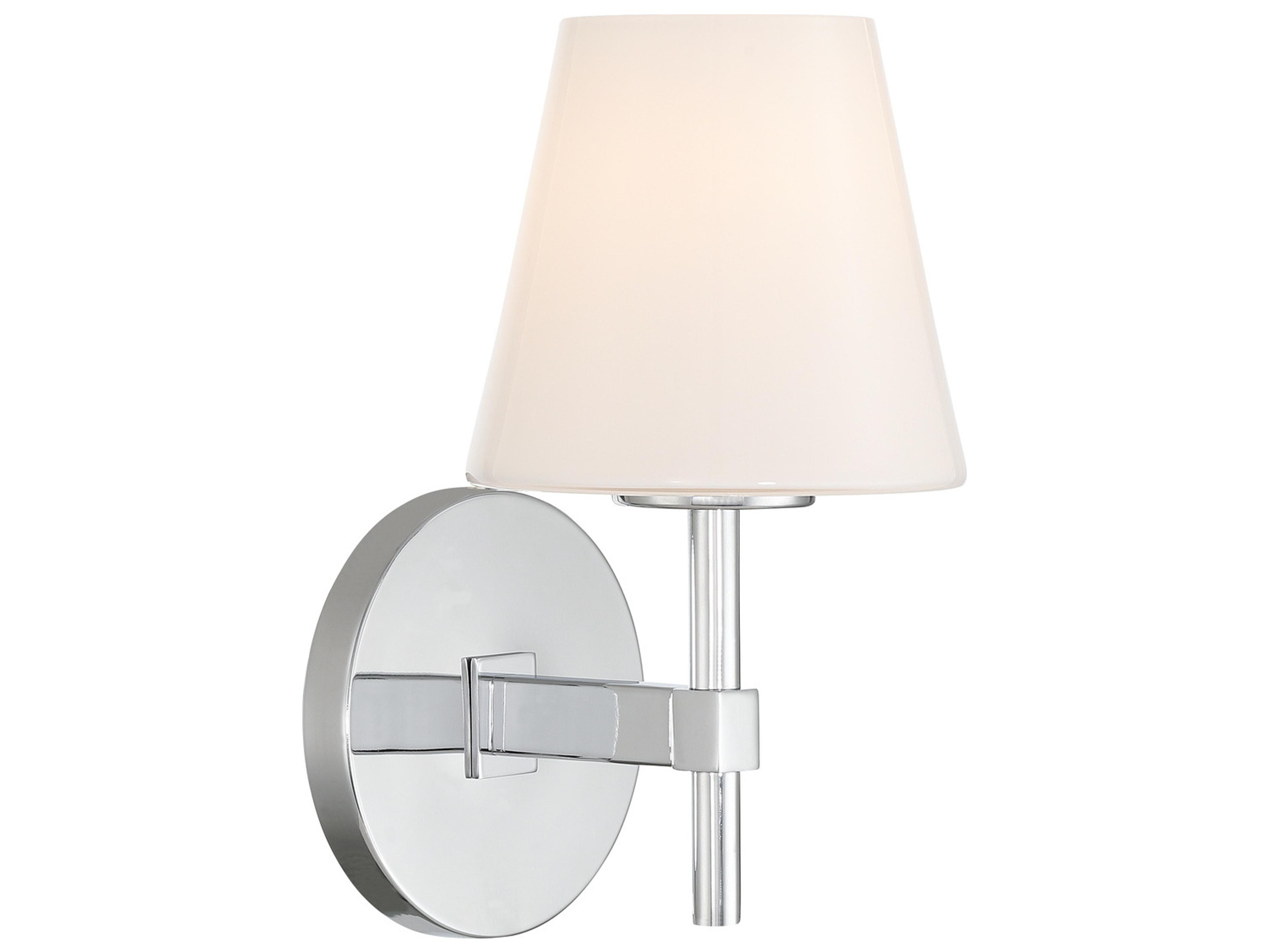Crystorama Colton 1-Light Silver Wall Sconce