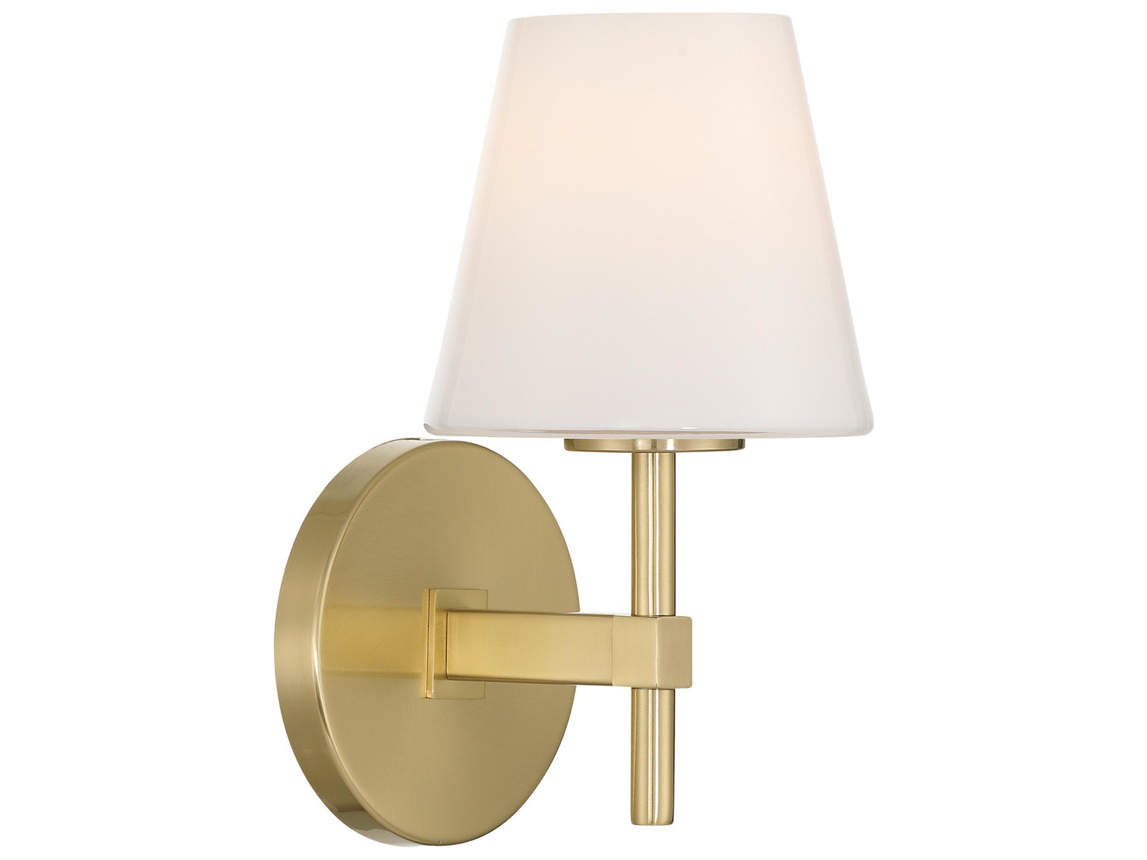 Crystorama Colton 1-Light Gold Wall Sconce