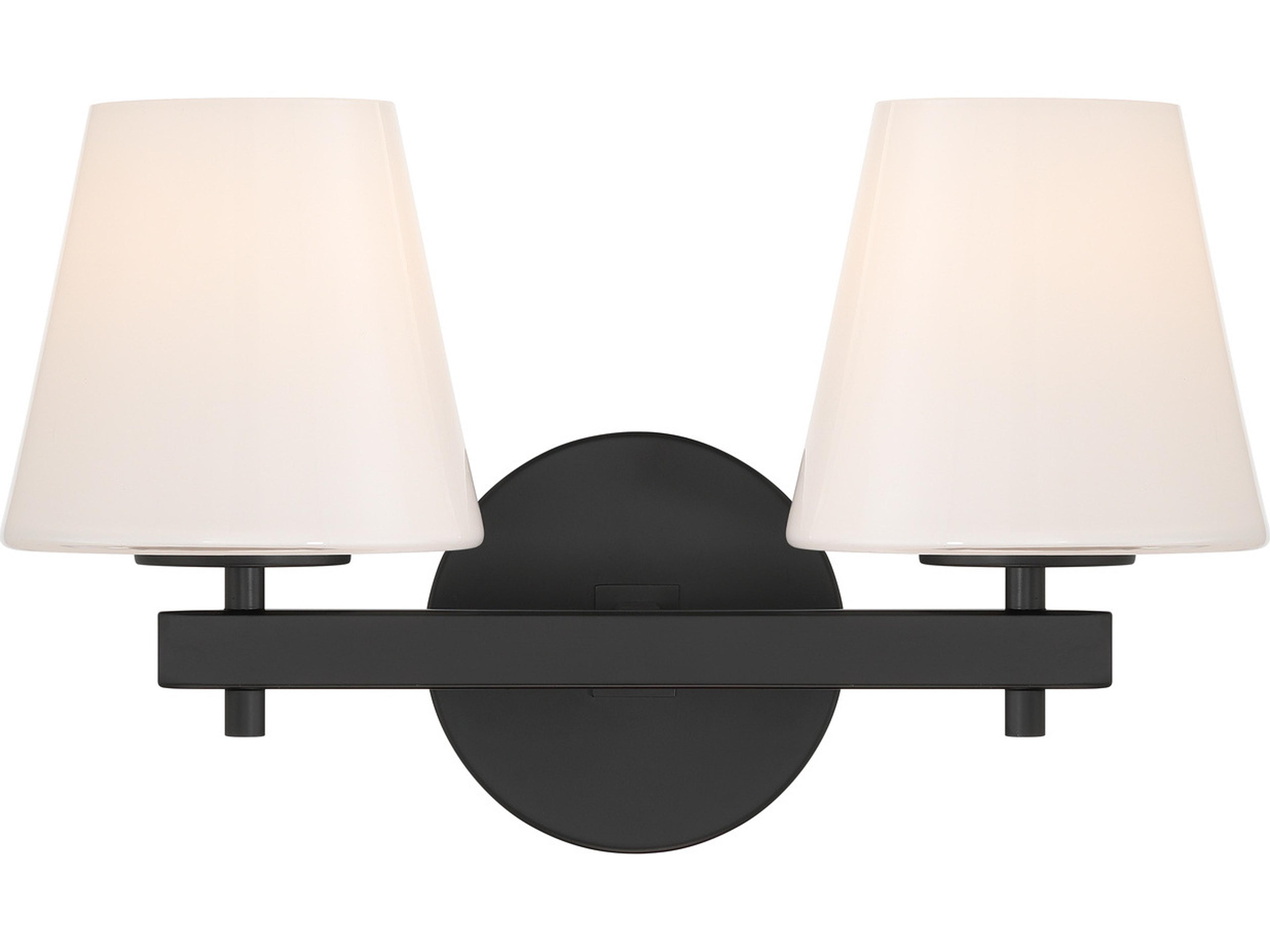 Crystorama Colton 2-Light Black Wall Sconce