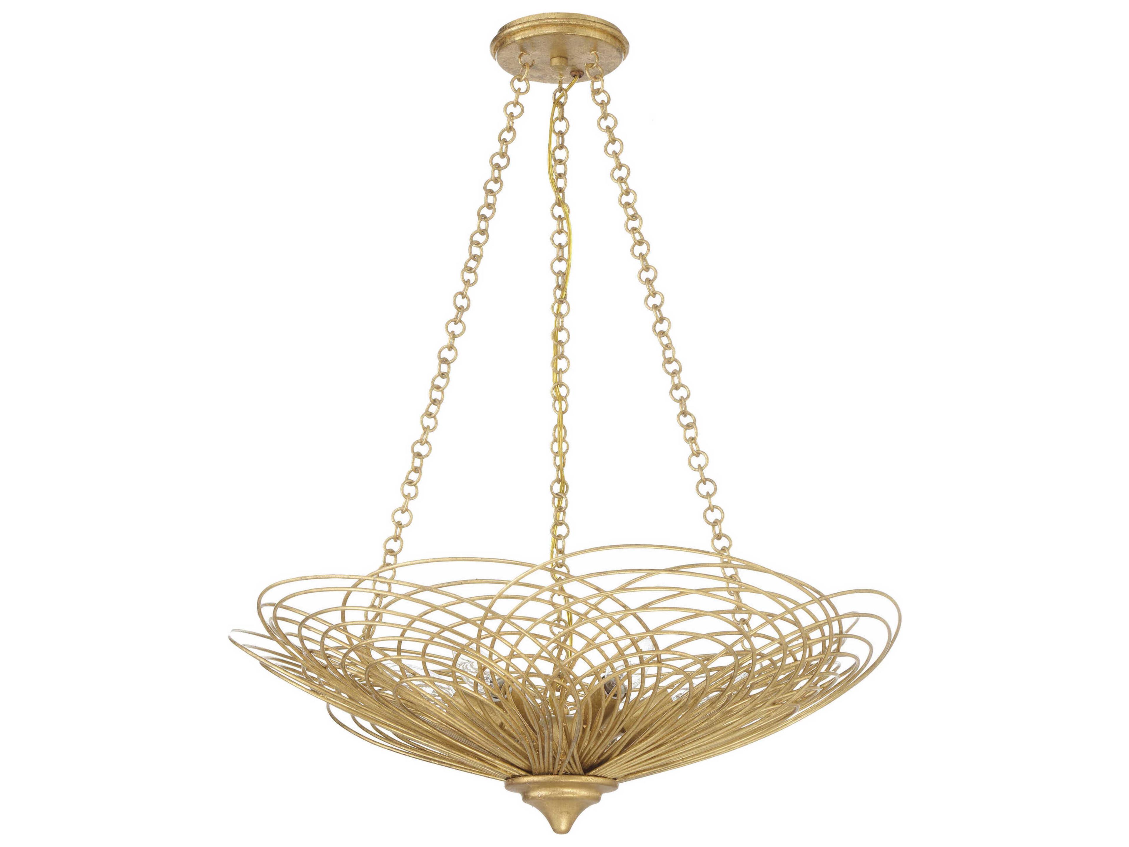 Crystorama Doral 6-Light Renaissance Gold Pendant