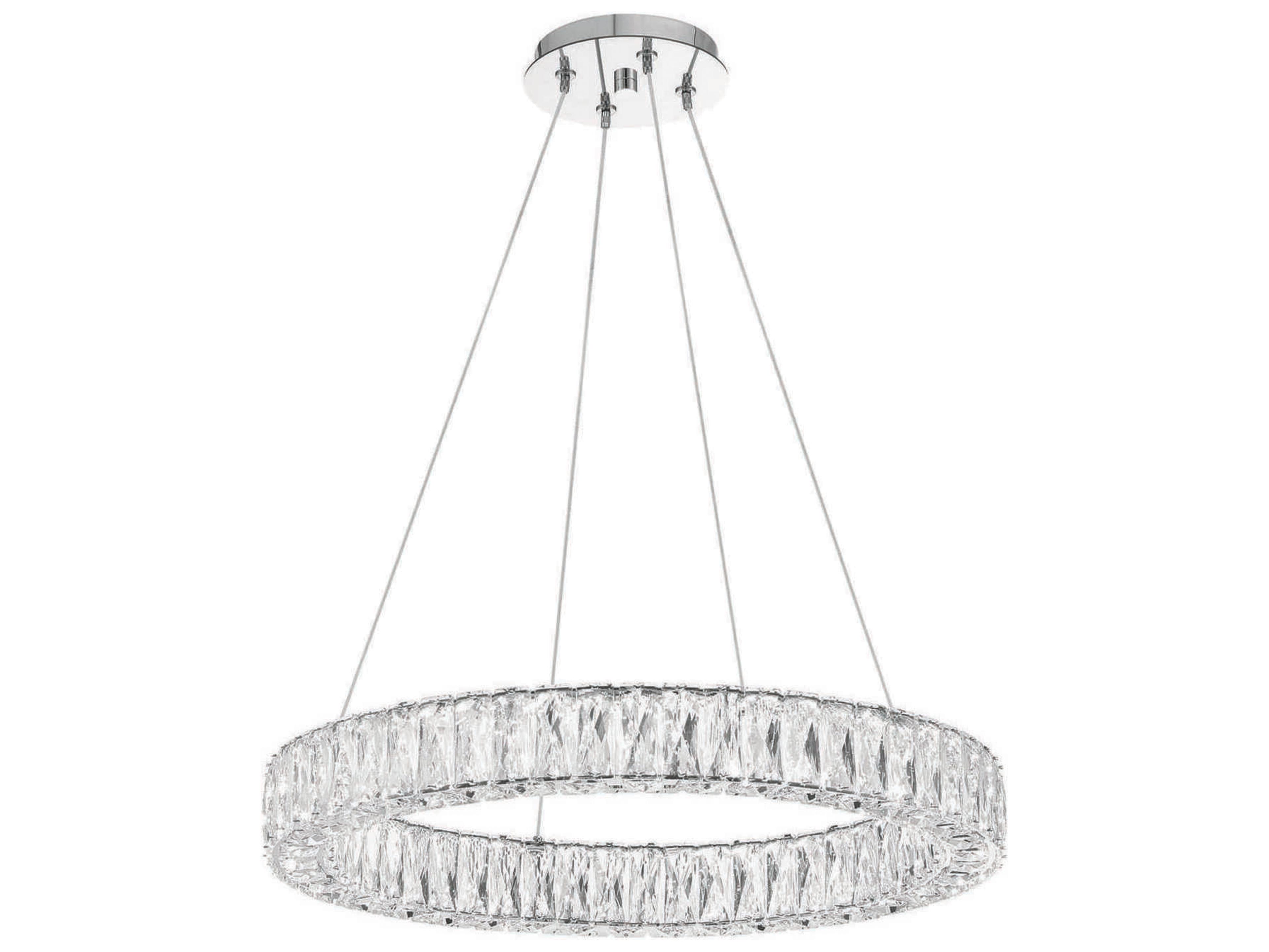 Crystorama Kinsley 1-Light Polished Chrome Round Pendant