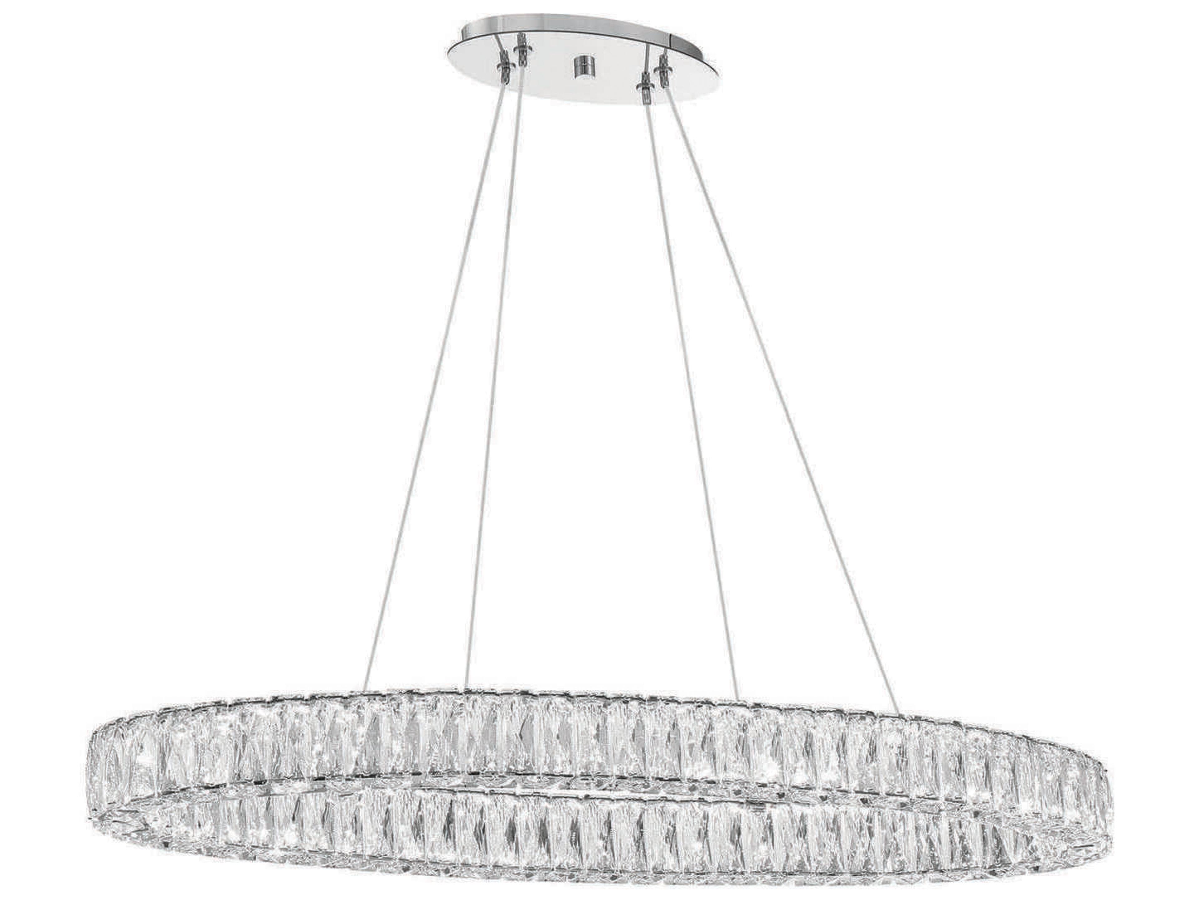 Crystorama Kinsley 1-Light Polished Chrome Island Pendant