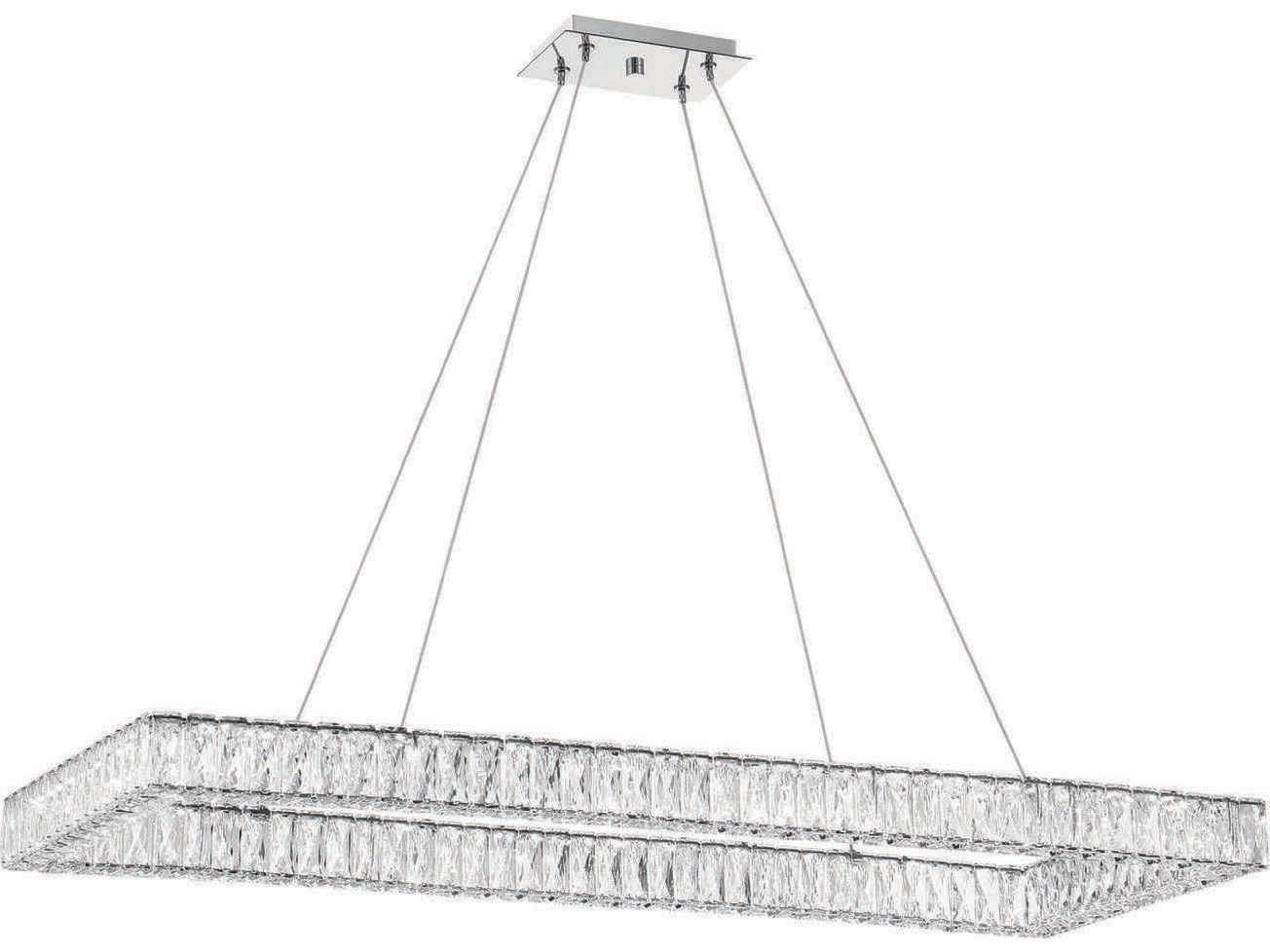 Crystorama Kinsley 1-Light Polished Chrome Island Pendant