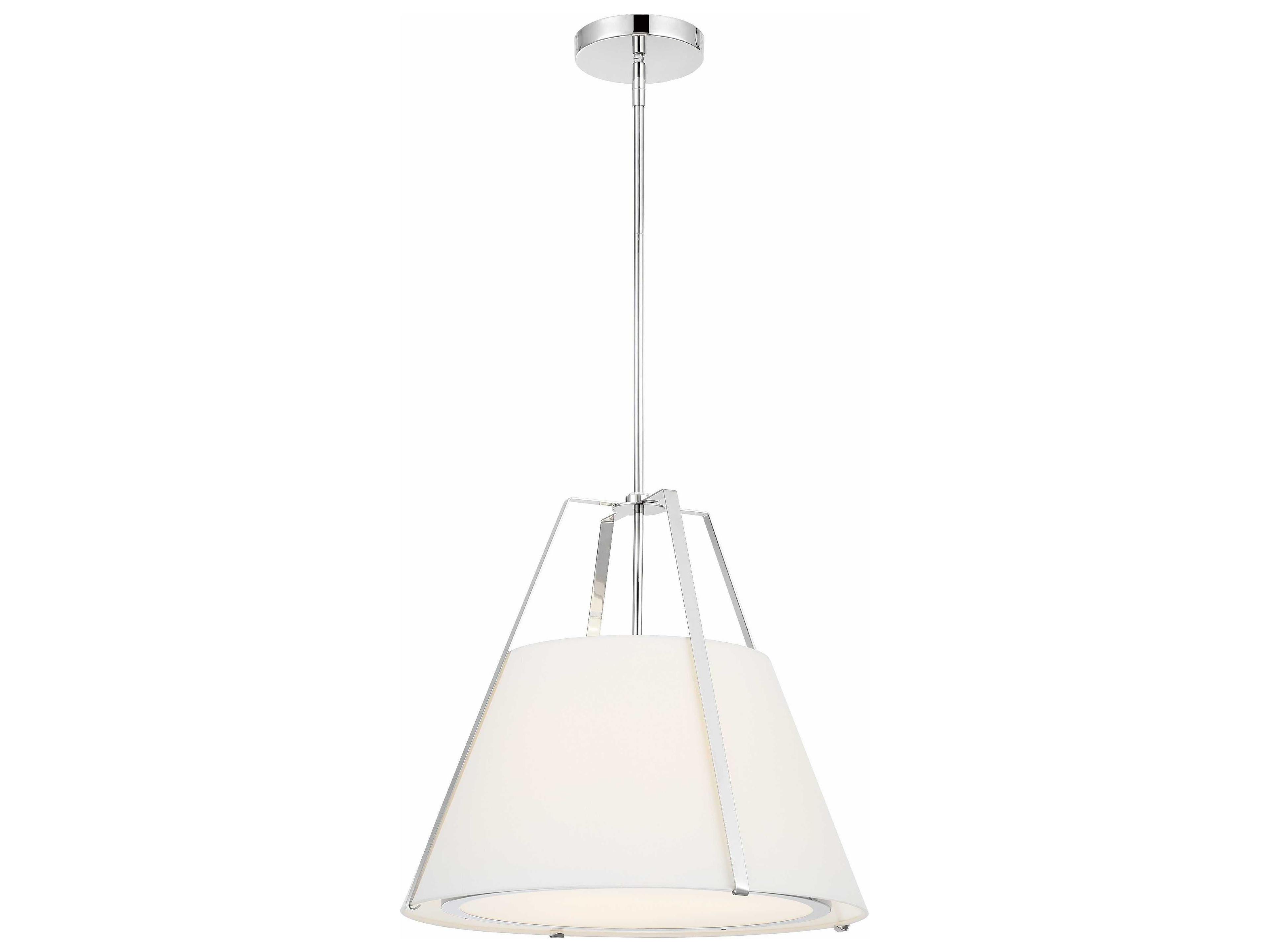 Crystorama Fulton 3-Light Polished Nickel Empire Pendant