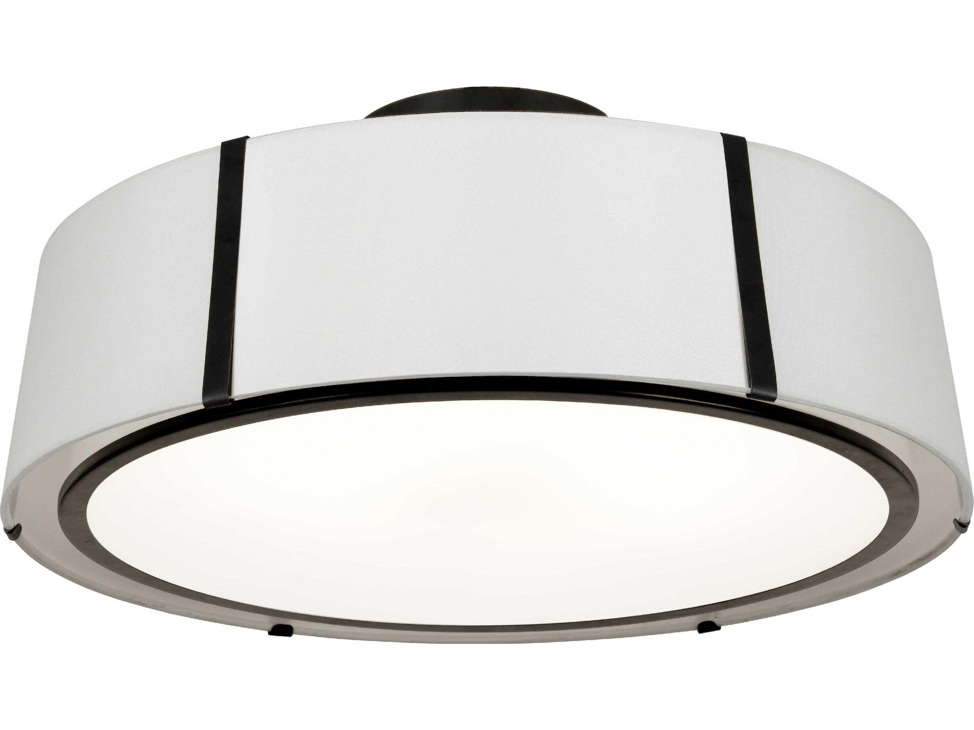 Crystorama Fulton 6-Light White Drum Flush Mount