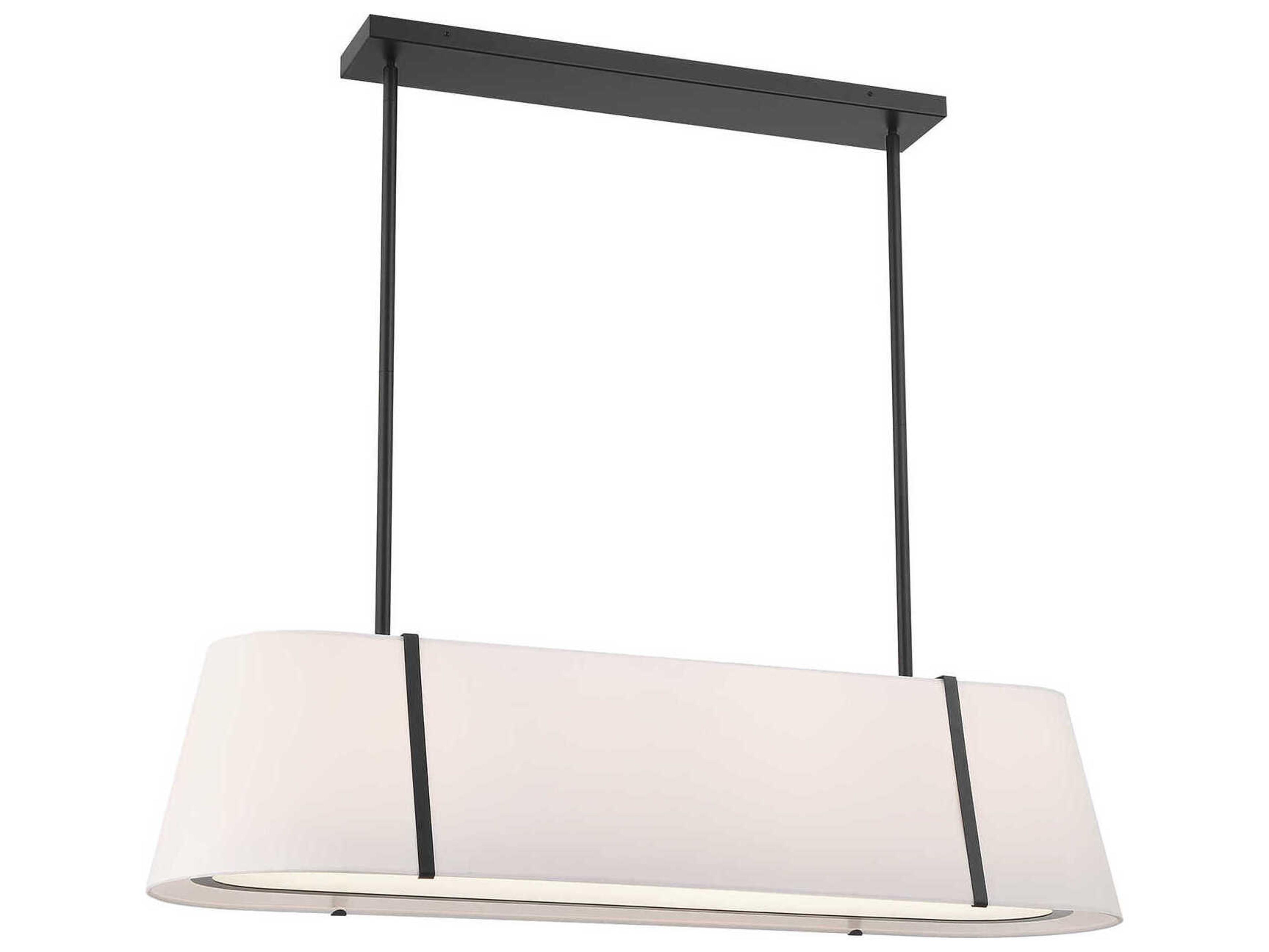 Crystorama Fulton 4-Light Black Island Pendant