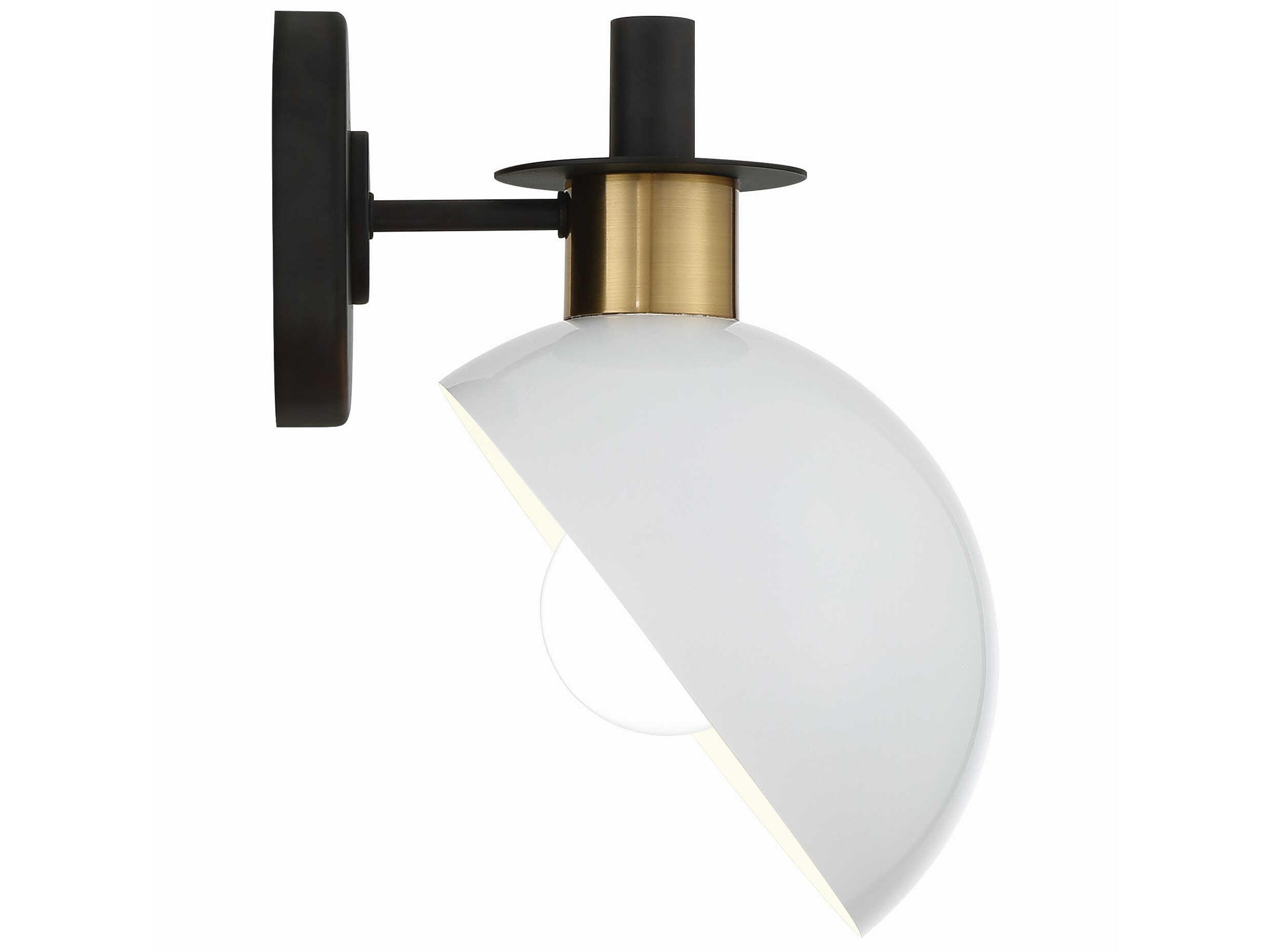 Crystorama Gigi 1-Light Black Aged Brass Wall Sconce