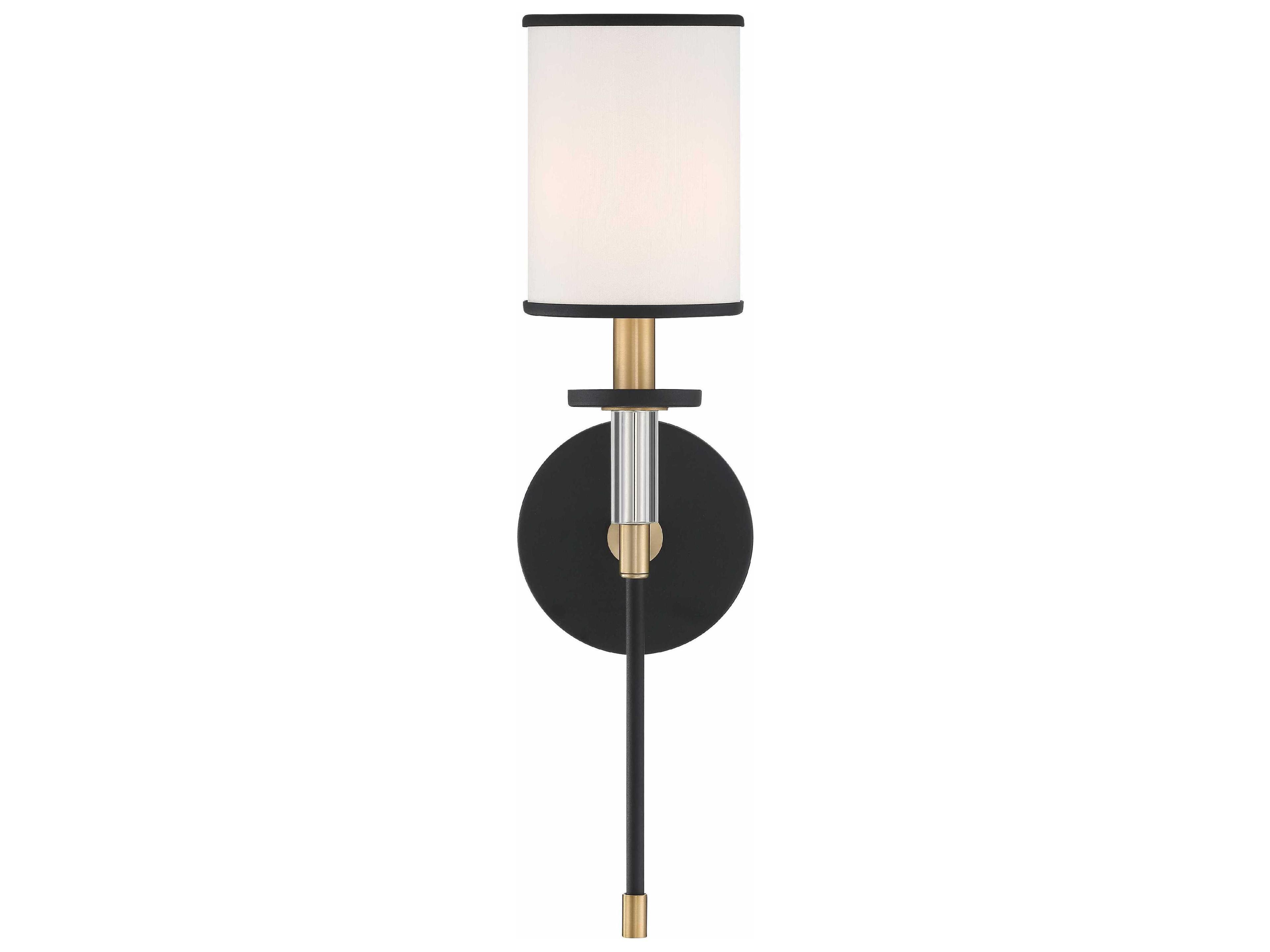 Crystorama Hatfield 1-Light Nickel Wall Sconce