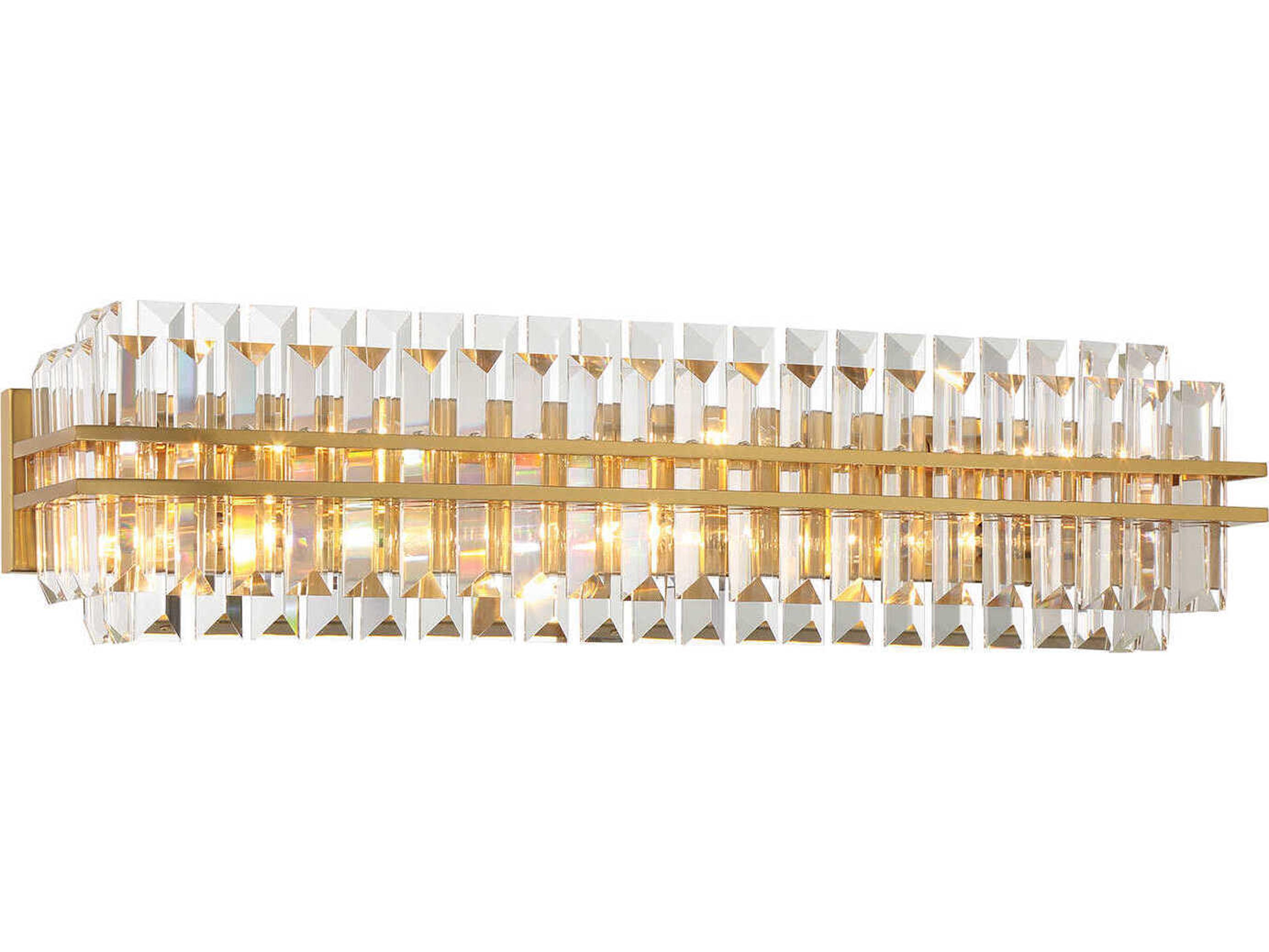 Crystorama Hayes 6-Light Aged Brass Vanity Light