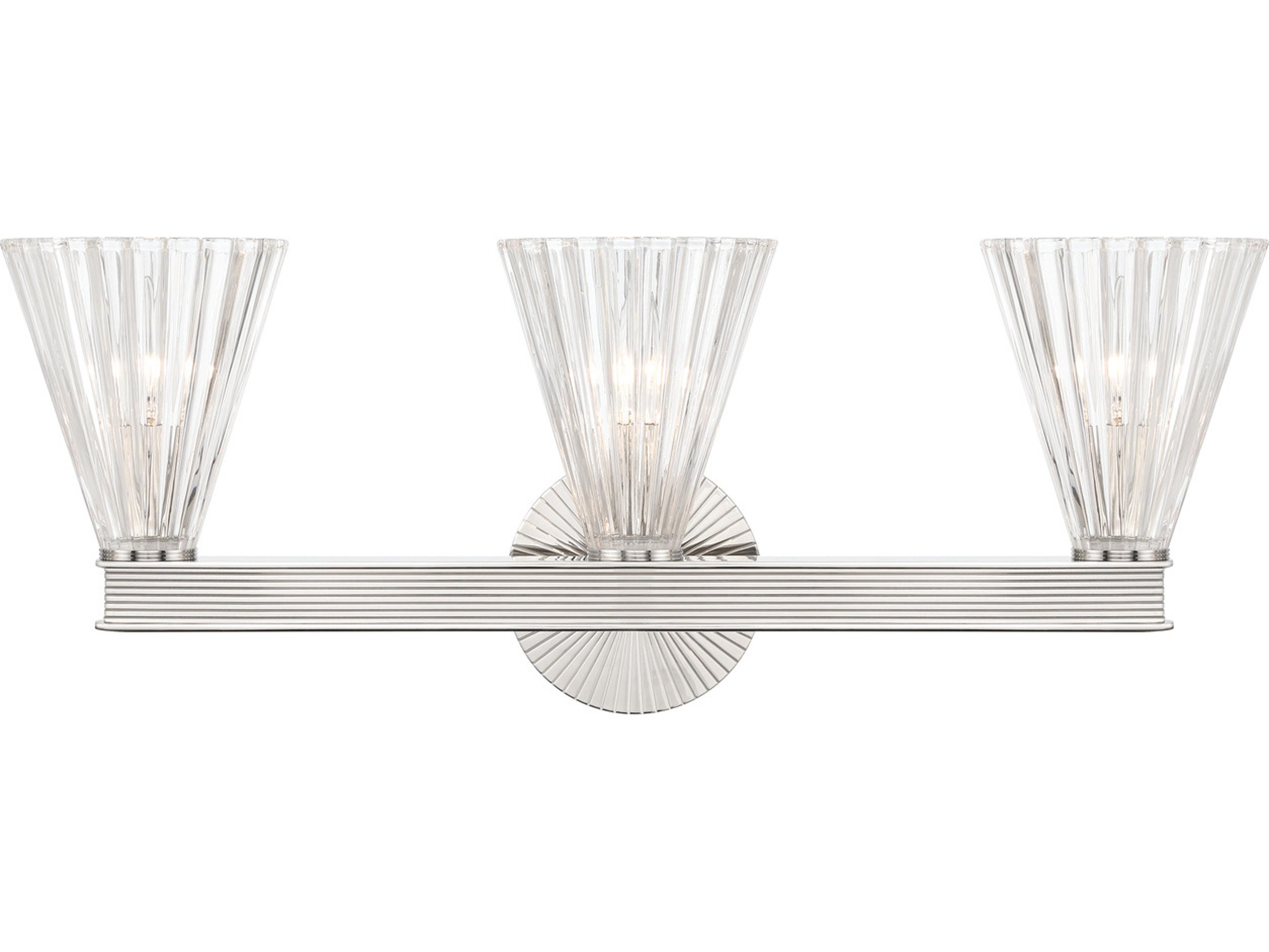 Crystorama Lotus 3-Light Silver Vanity Light