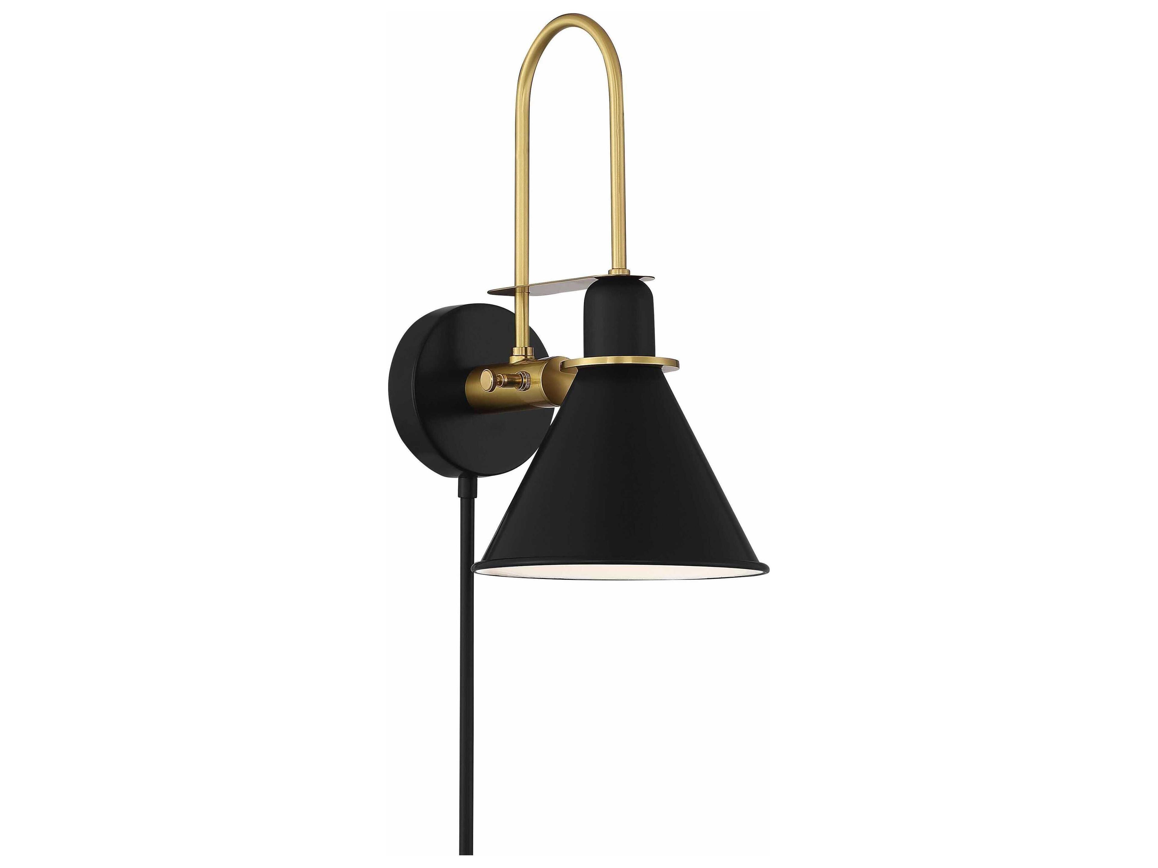 Crystorama Medford 1-Light Matte Black Wall Sconce