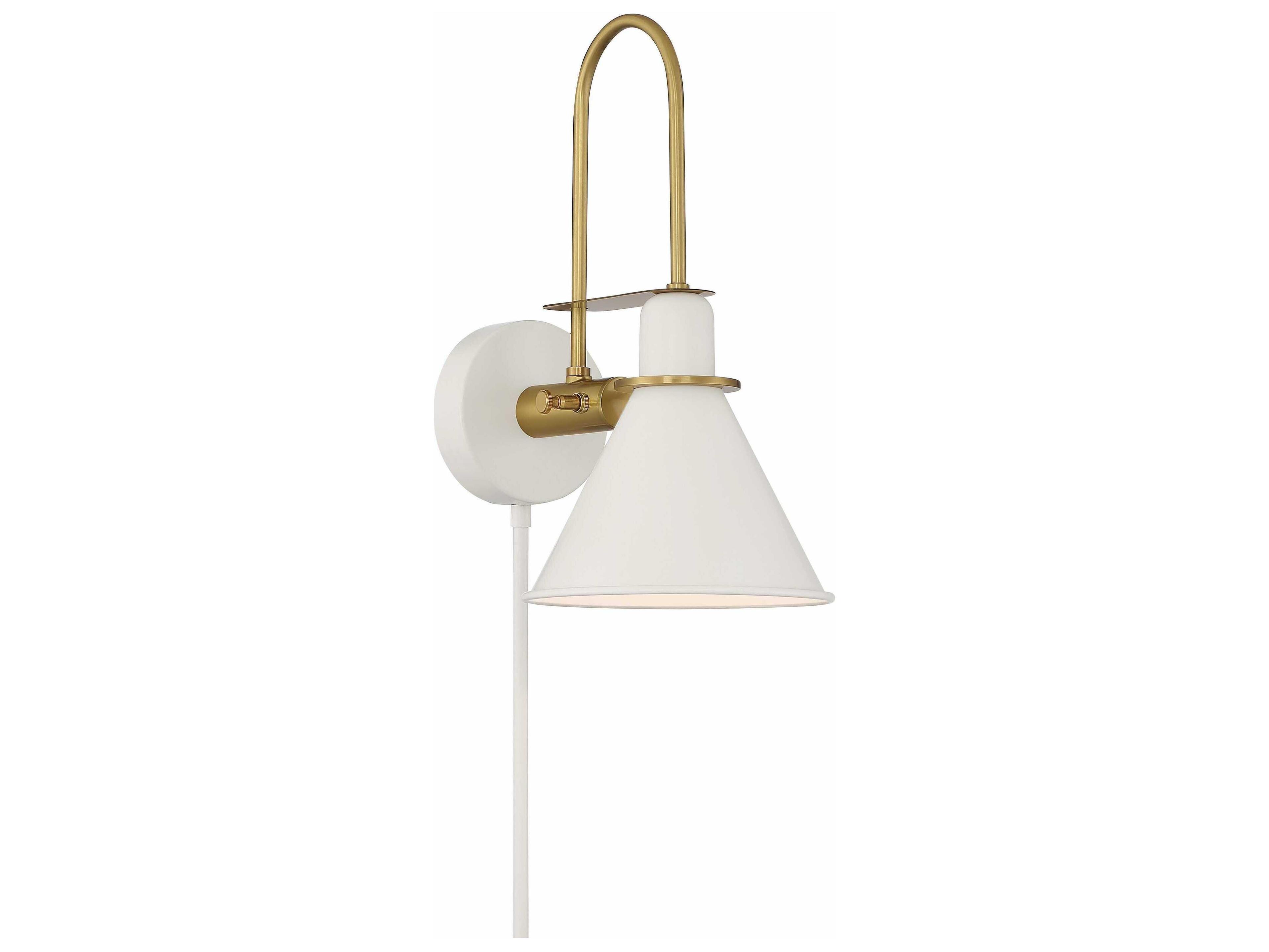 Crystorama Medford 1-Light White Wall Sconce