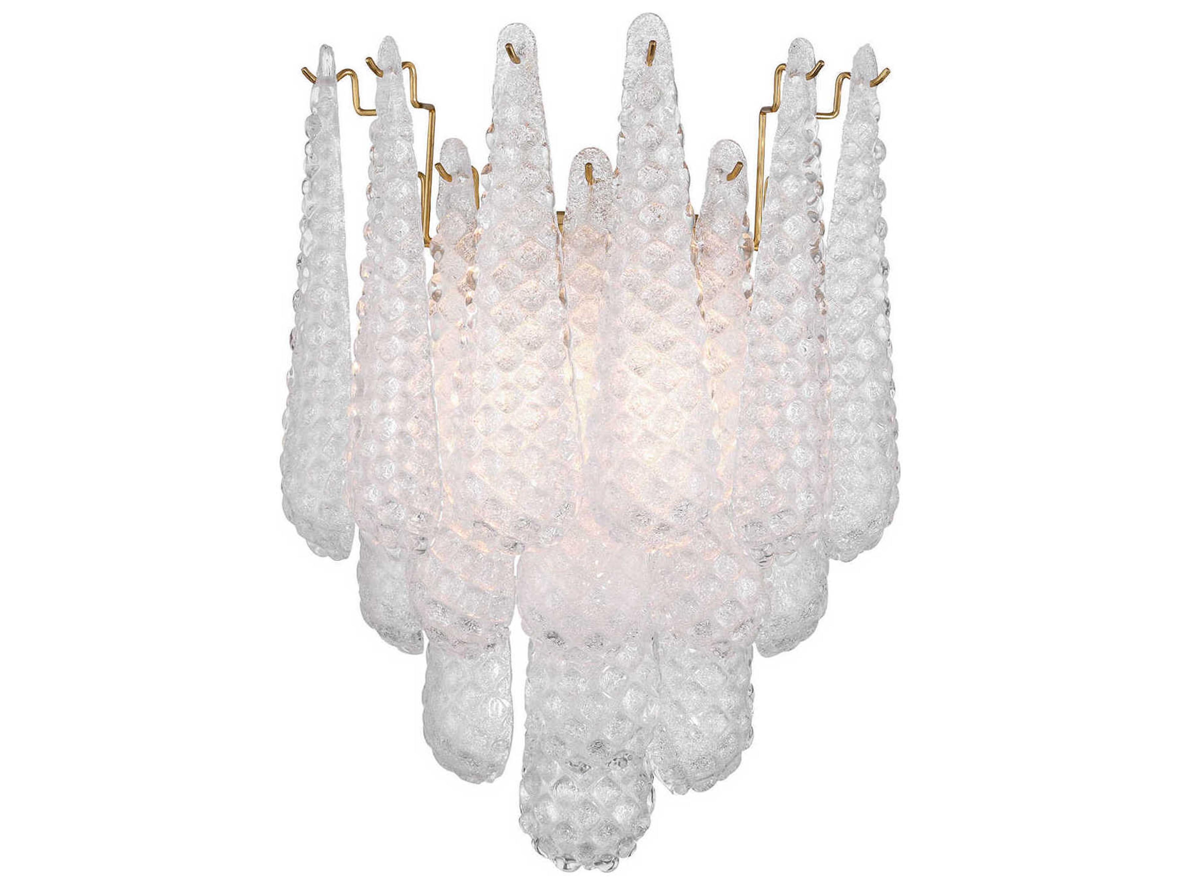 Crystorama Ollie 2-Light Aged Brass Wall Sconce