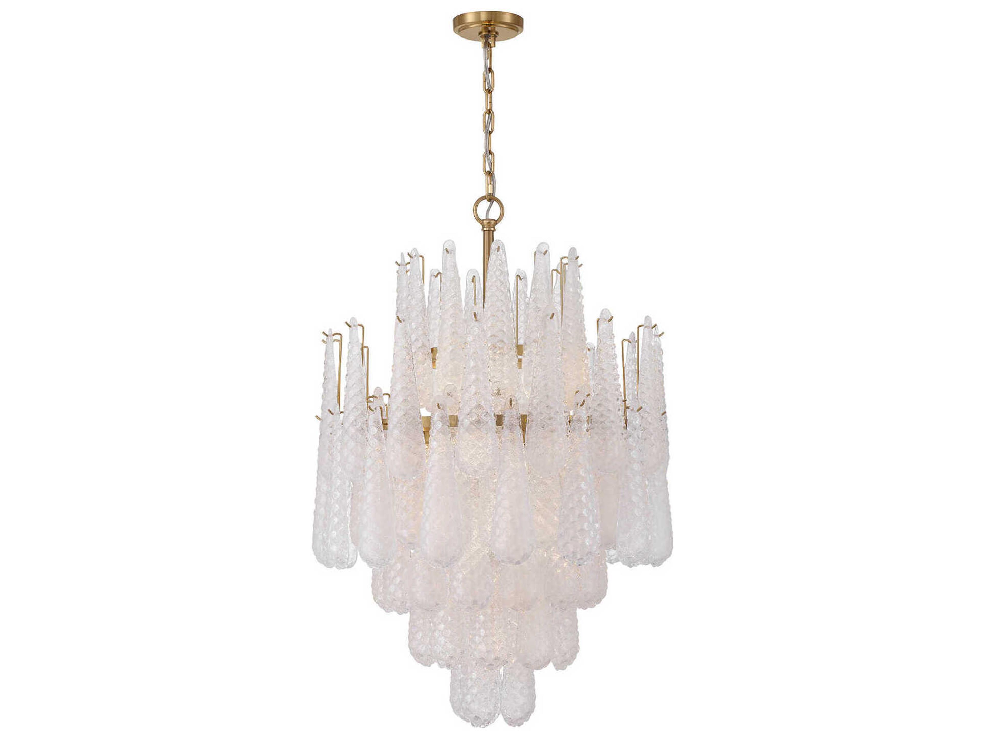 Crystorama Ollie 16-Light Aged Brass Clear Candelabra Chandelier