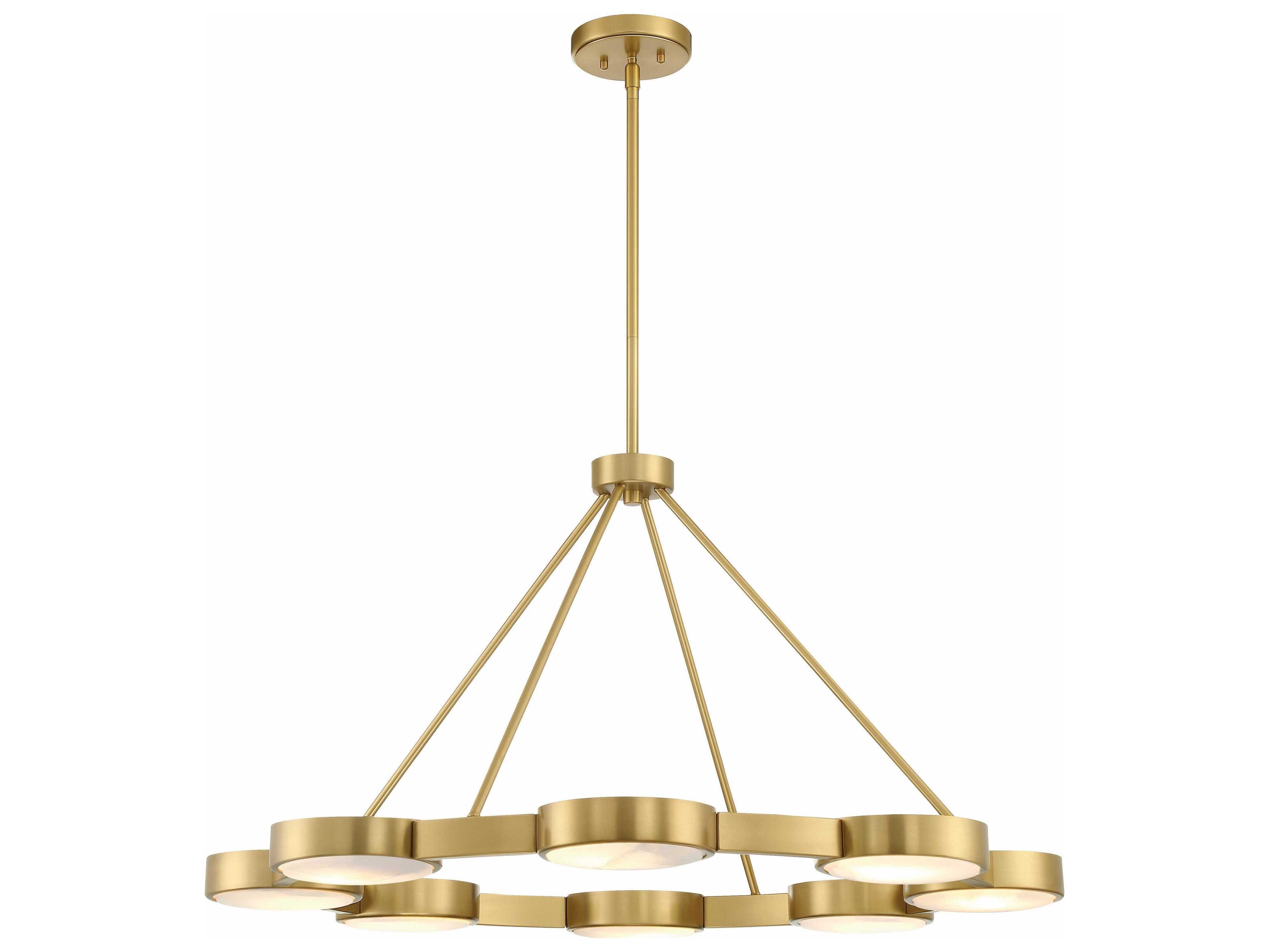 Crystorama Orson 8-Light Modern Gold Candelabra Chandelier