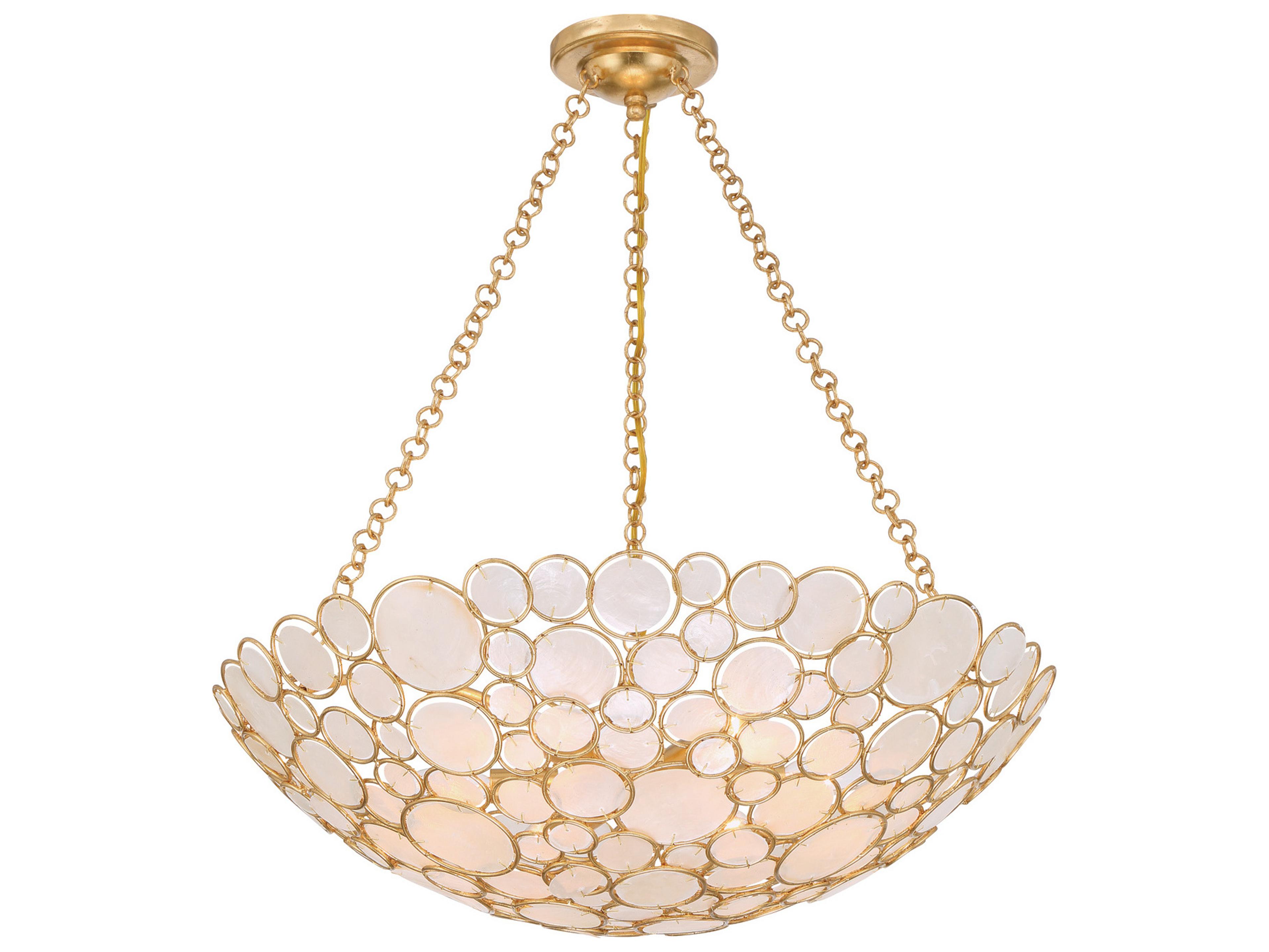 Crystorama Palla 6-Light Gold Candelabra Chandelier