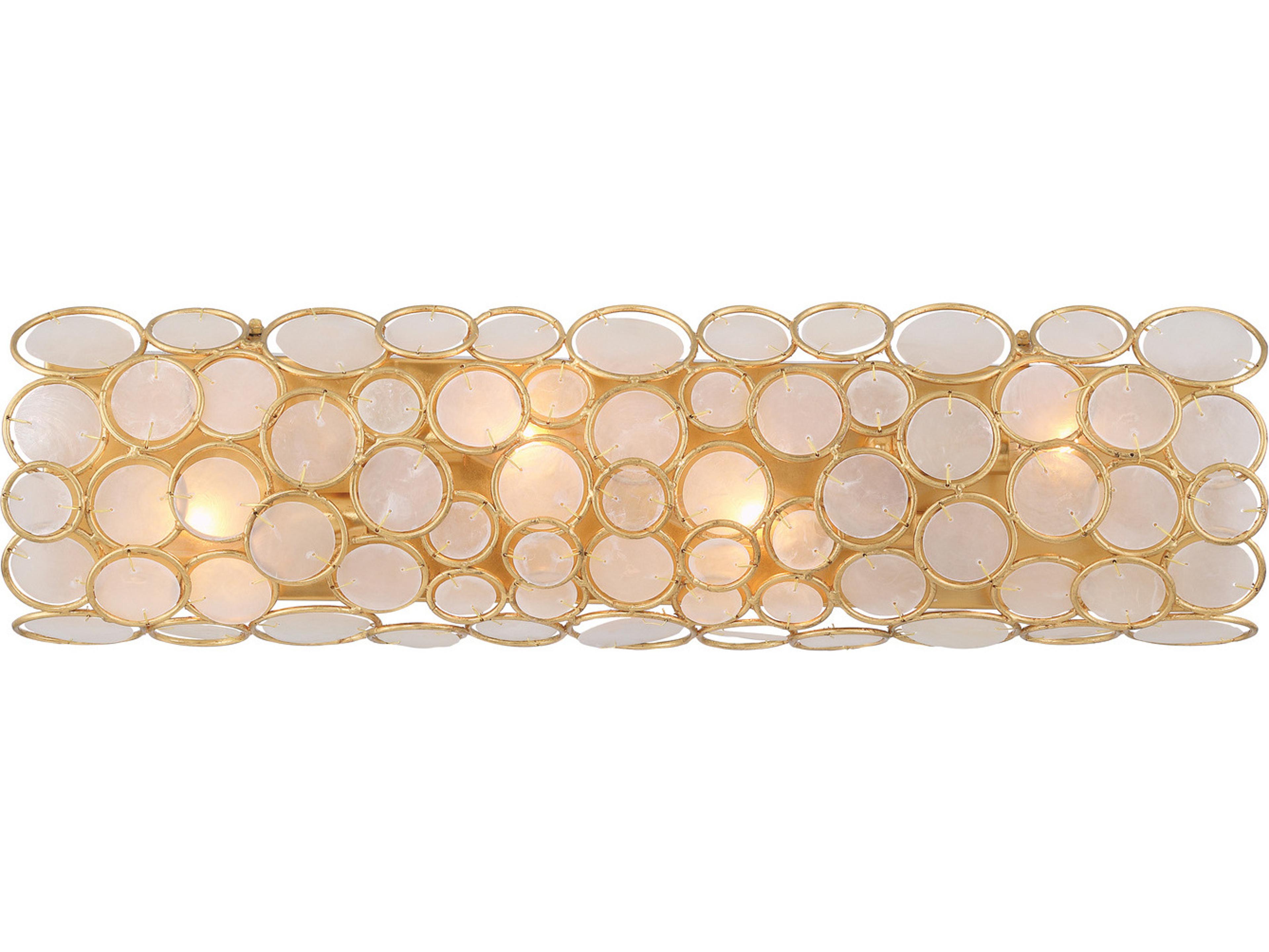 Crystorama Palla 4-Light Gold Vanity Light