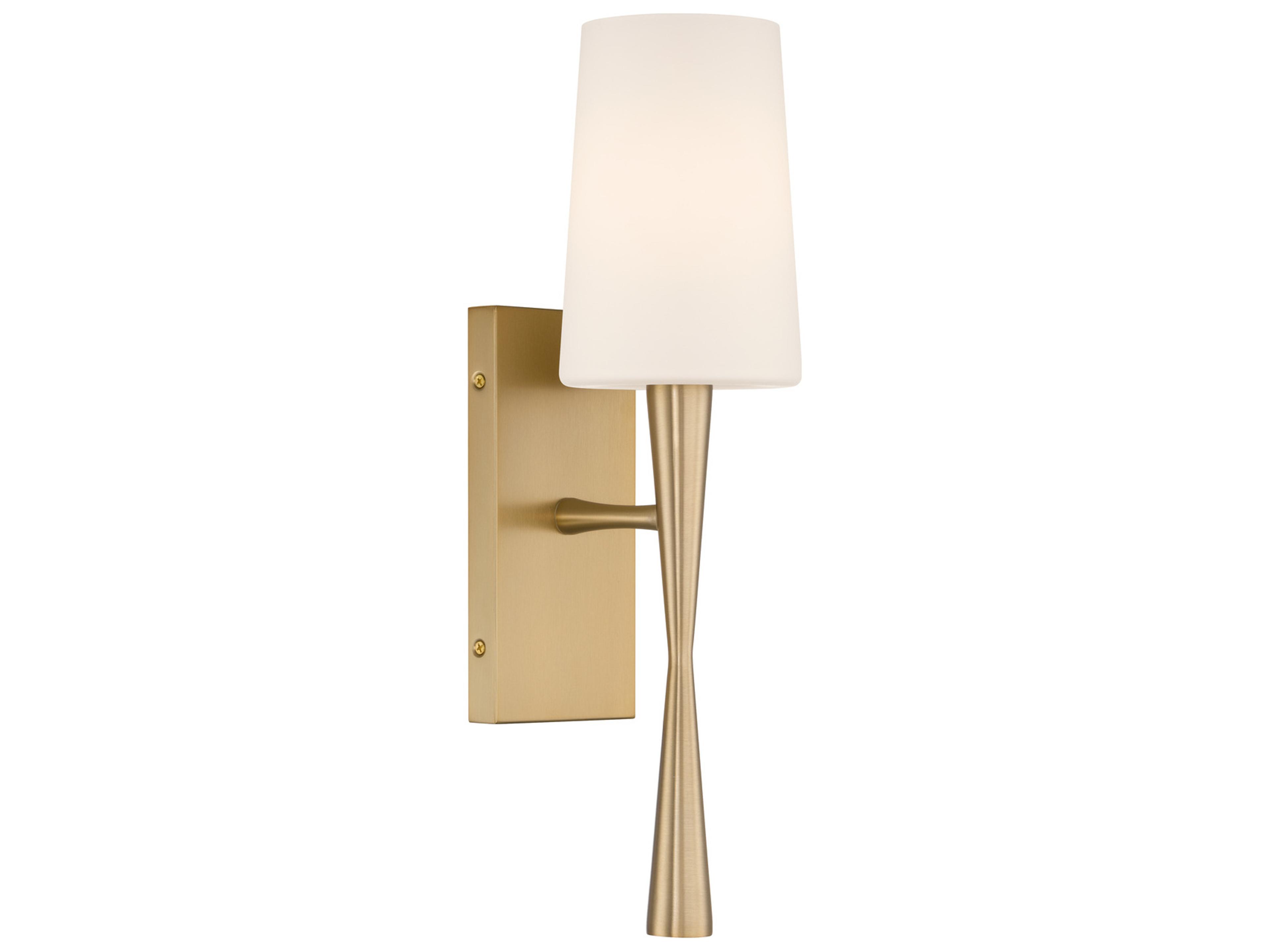 Crystorama Trenton 1-Light Gold Wall Sconce