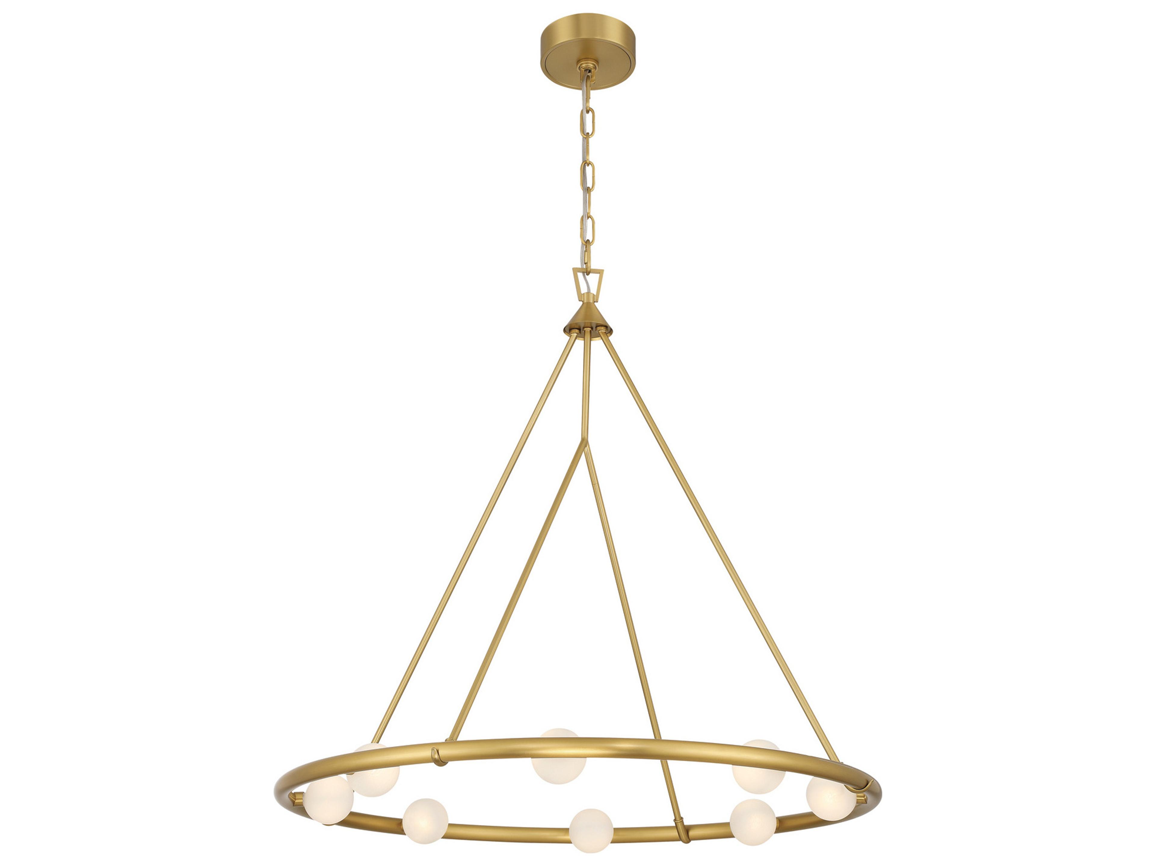 Crystorama Terrell 8-Light Gold Chandelier