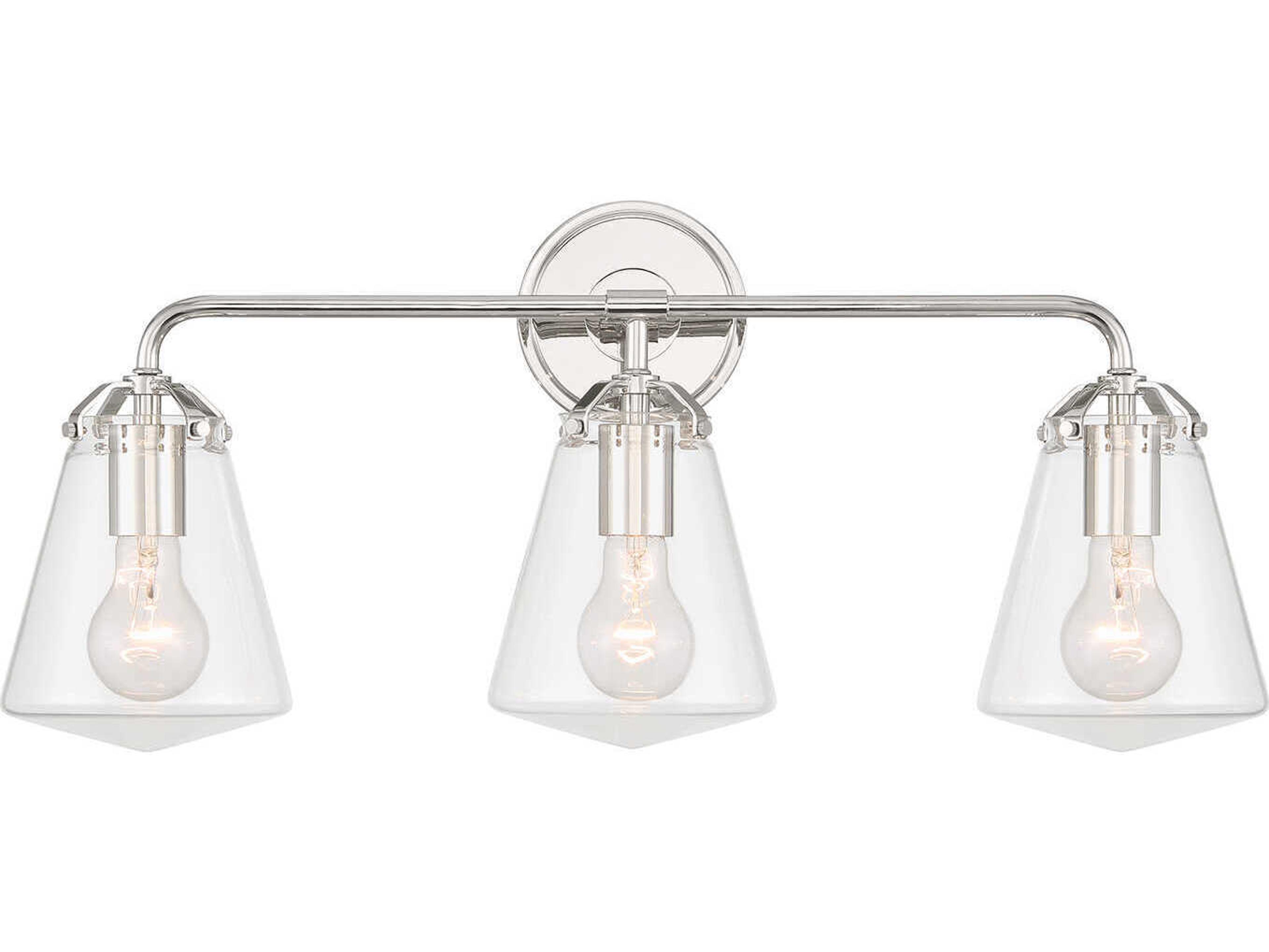 Crystorama Voss 3-Light Polished Nickel Vanity Light