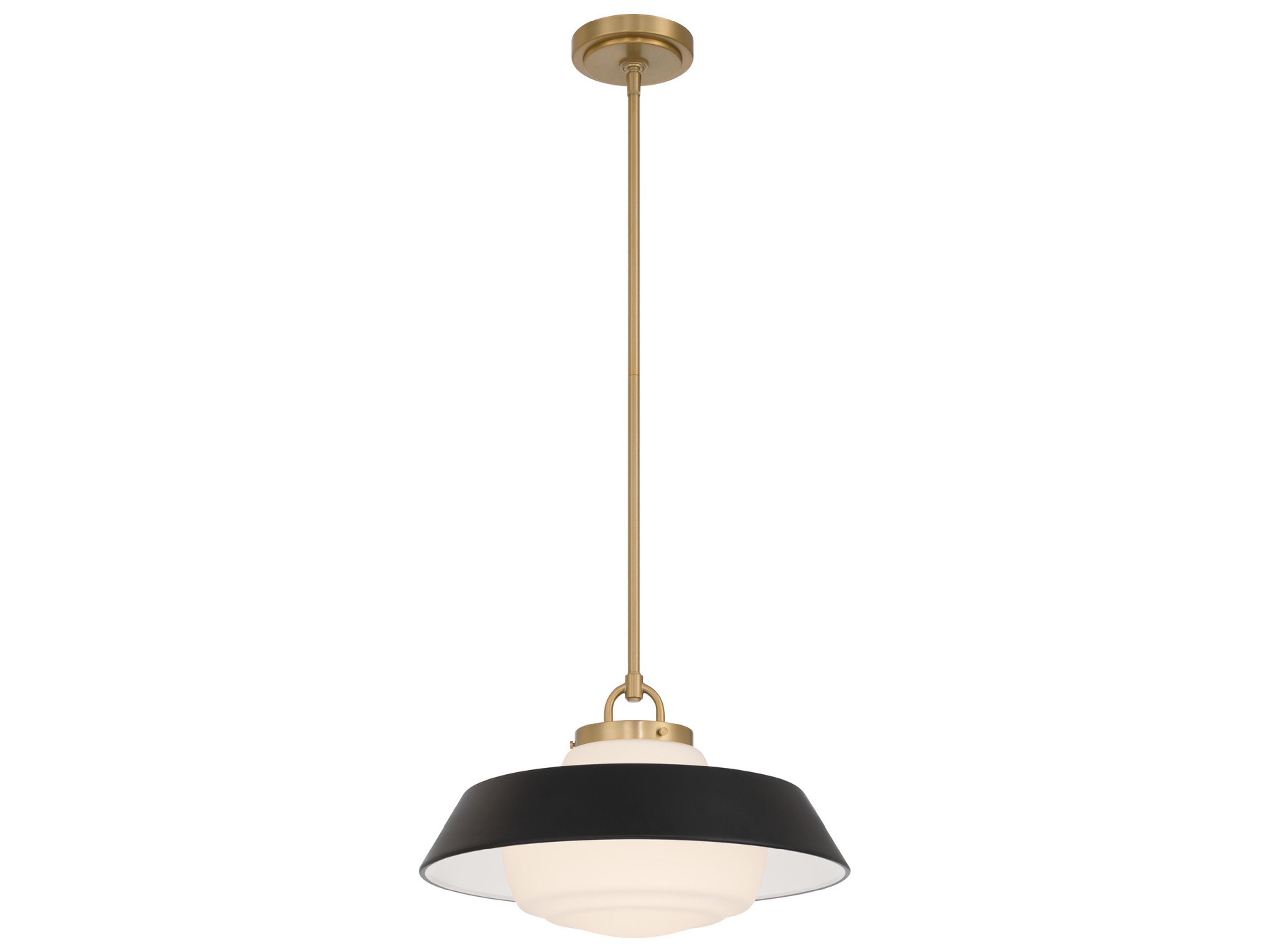 Crystorama Xander 1-Light Black Pendant
