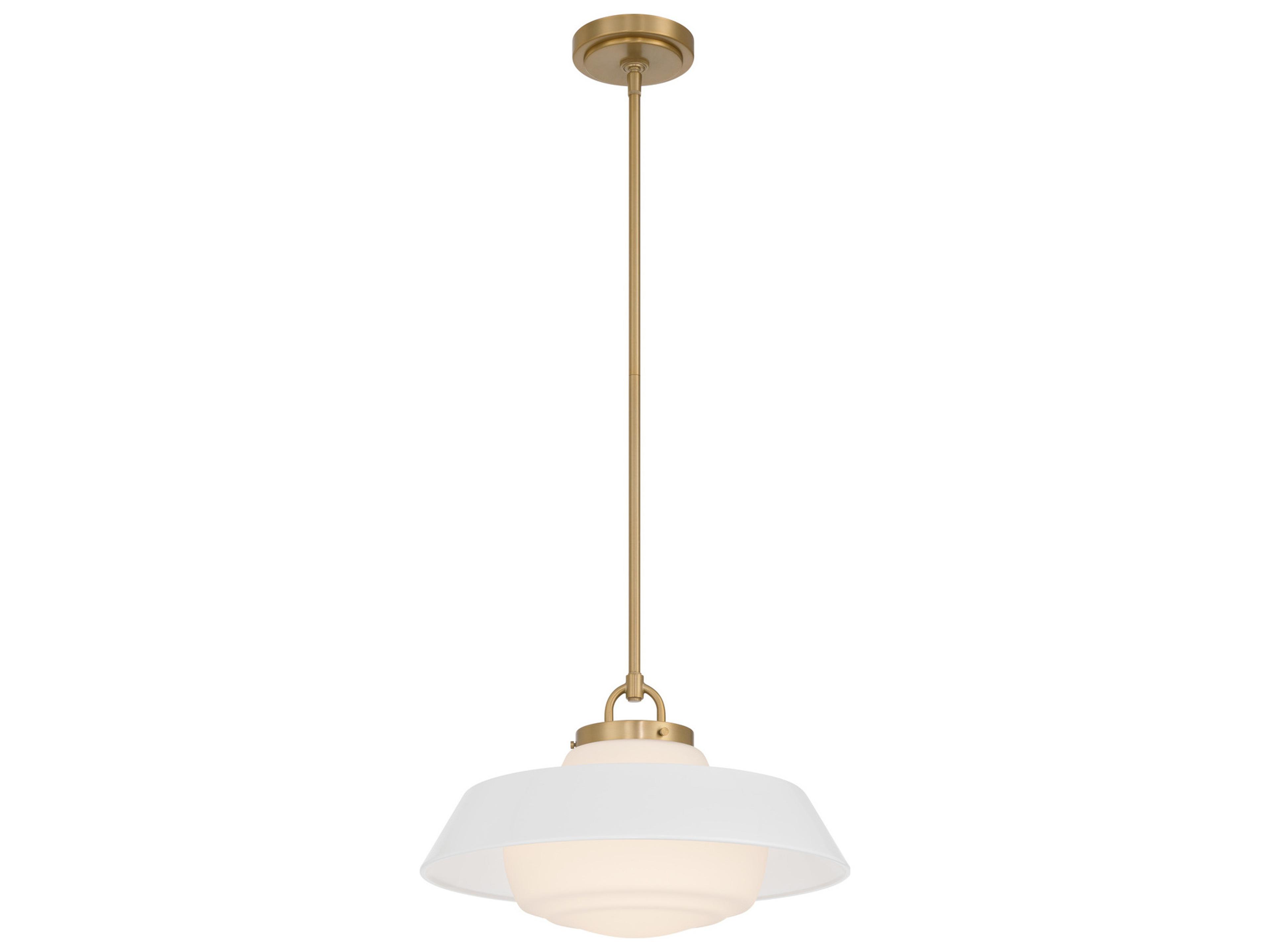 Crystorama Xander 1-Light White Pendant