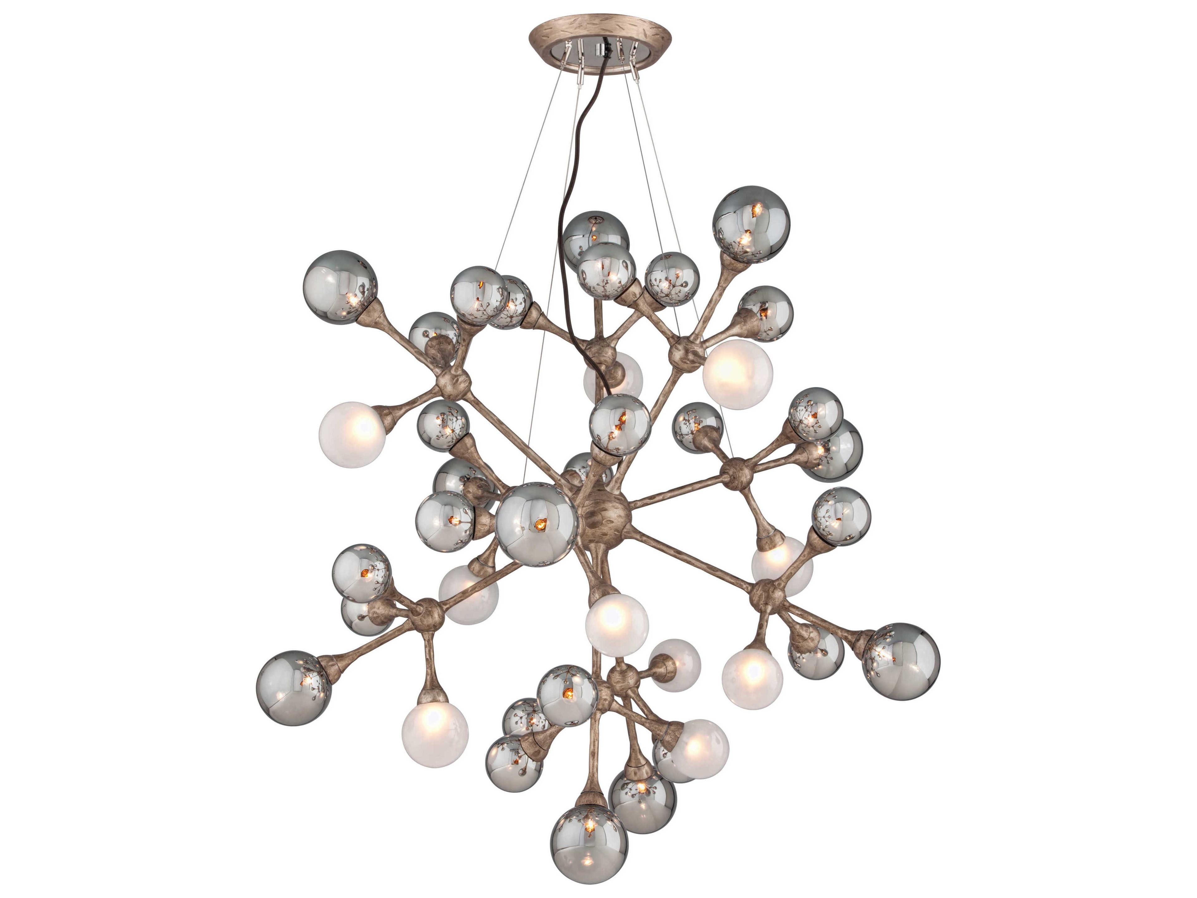 Corbett Lighting Element 40-Light Vienna Bronze Glass Globe Sputnik Chandelier