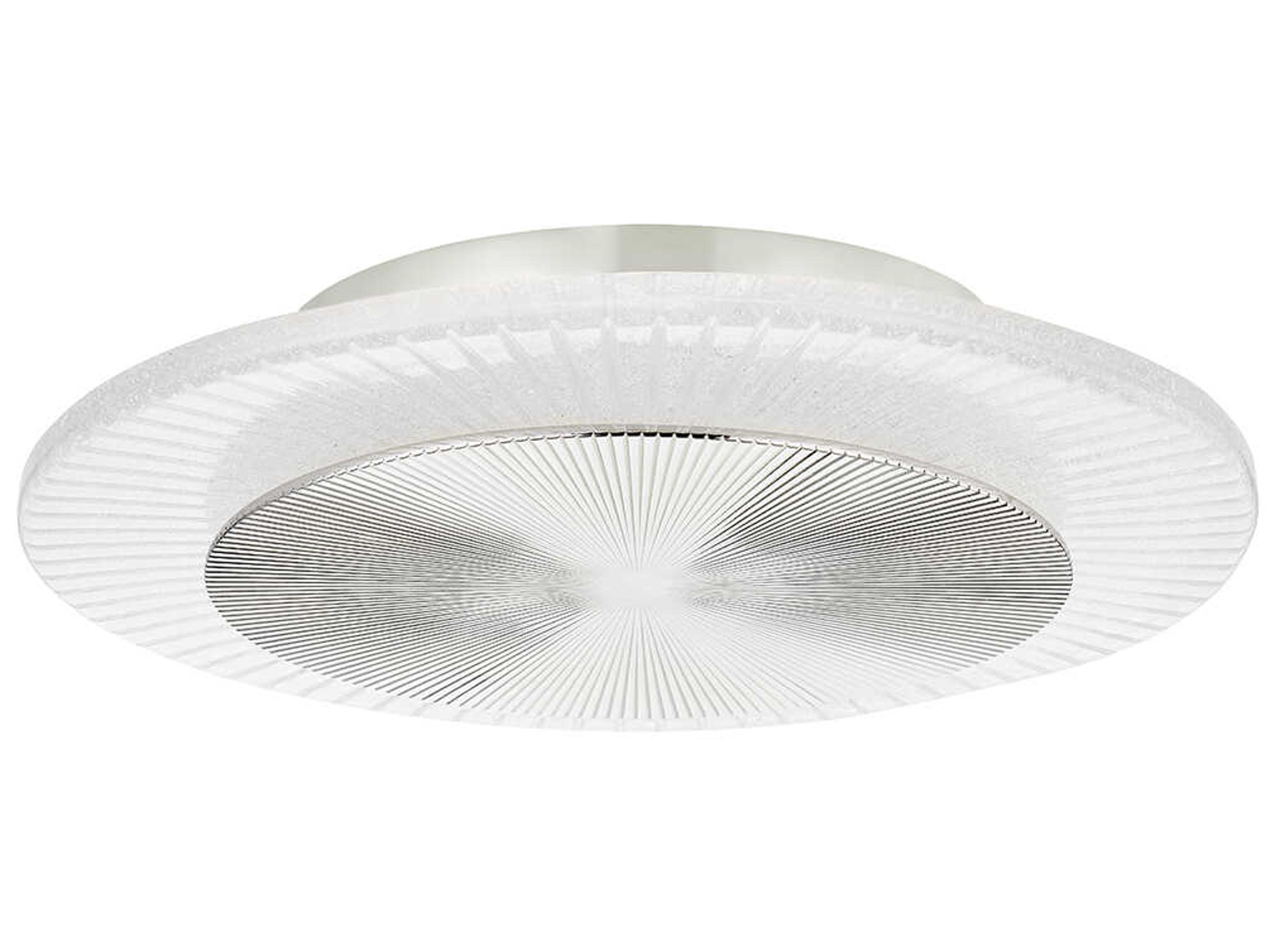 Corbett Lighting Topaz 1-Light Polished Nickel Glass LED Round Flush Mount