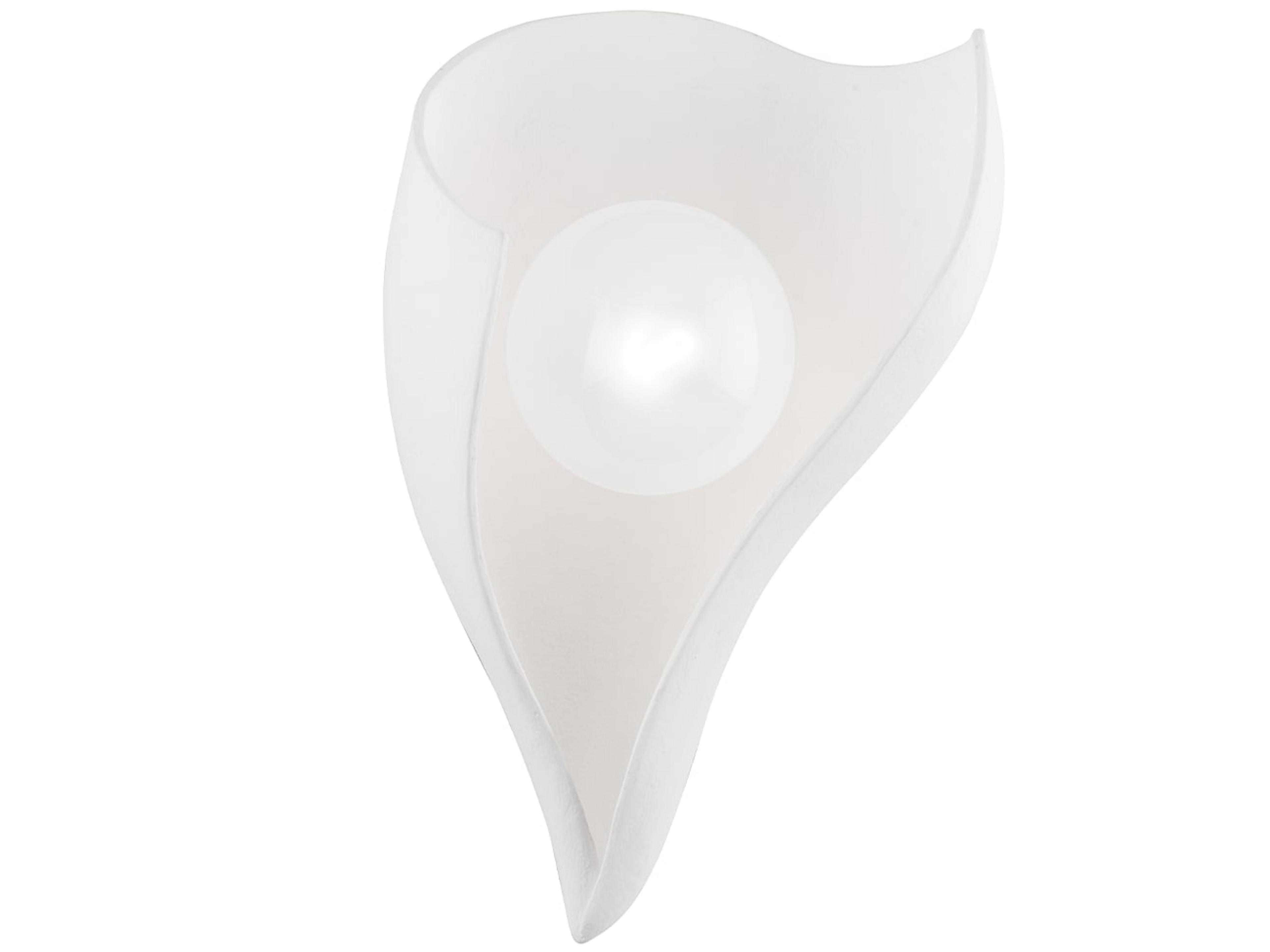 Moonstone 1-Light Gesso White Glass LED Wall Sconce