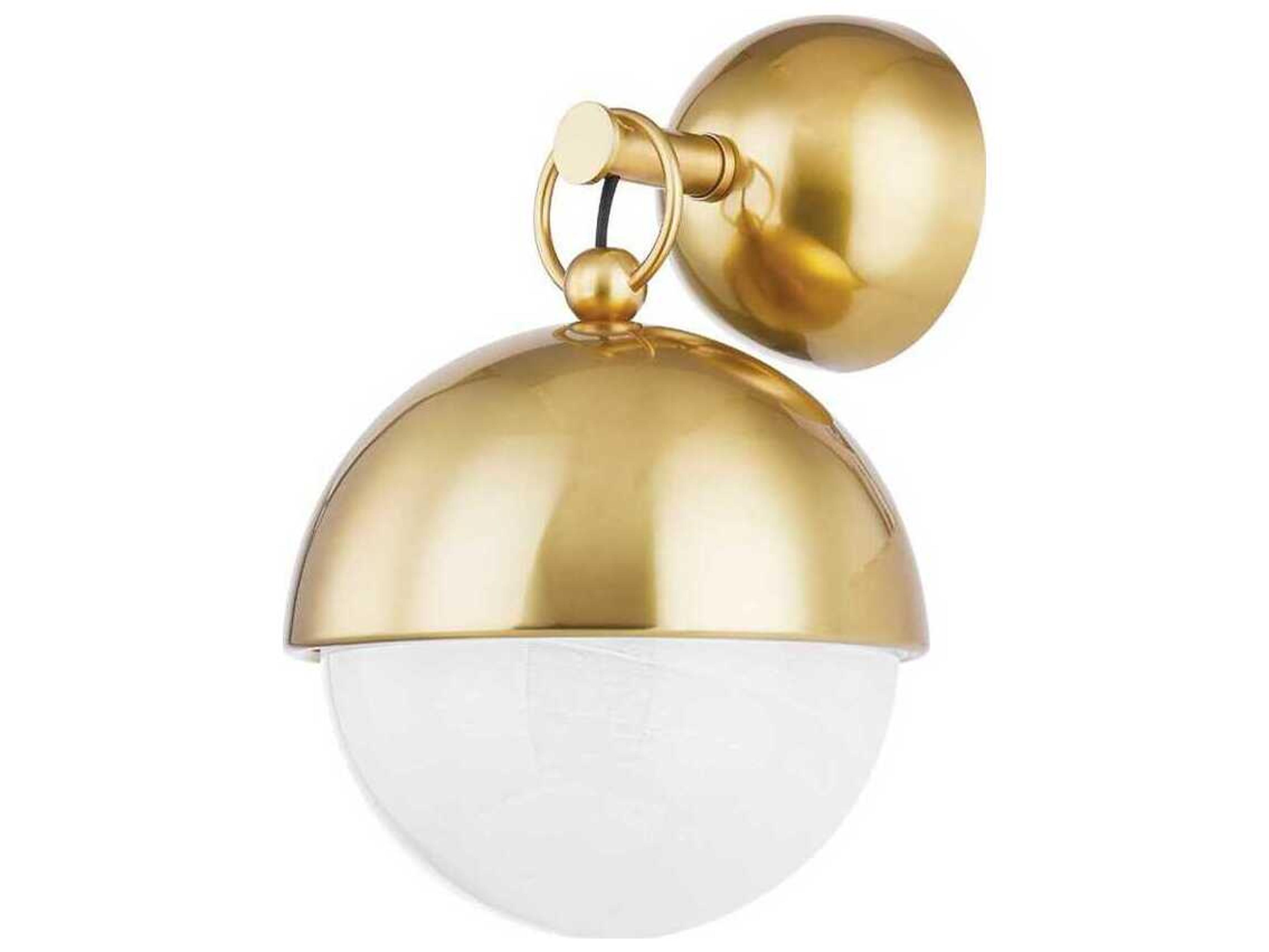 Corbett Lighting Althea 1-Light Vintage Polished Brass Glass Wall Sconce